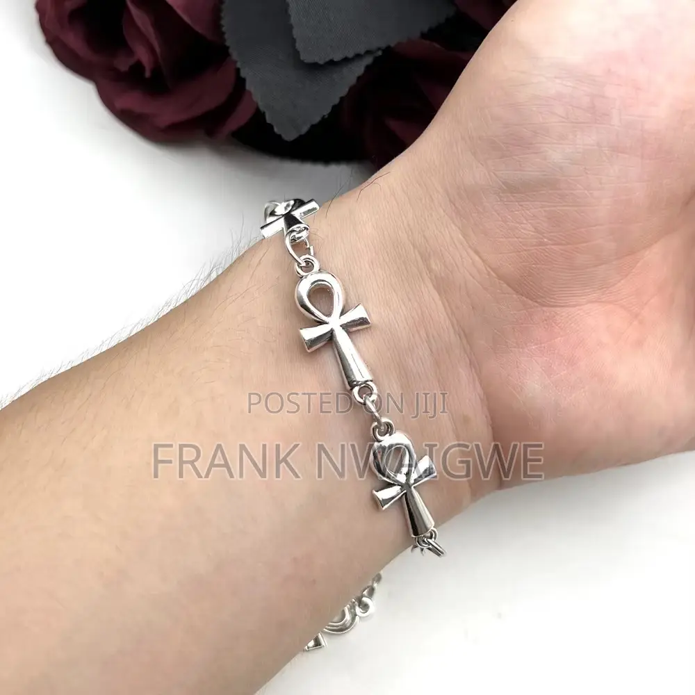 Quality Cross Embedded Stainless Bracelet