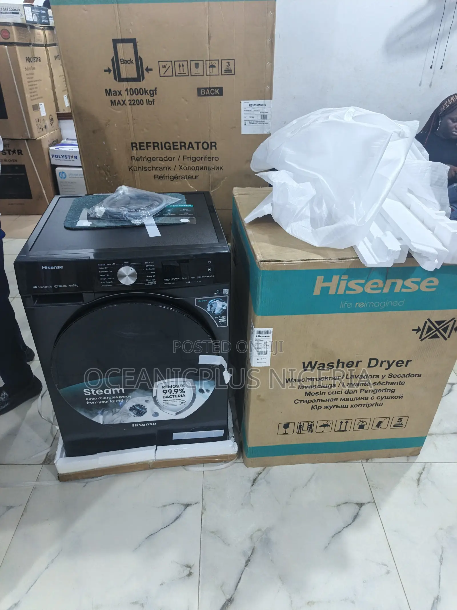 Efficient Hisense 10.5kg Wash 6kg Dry Washing Machine (Wm 1043bt-Wd3s)