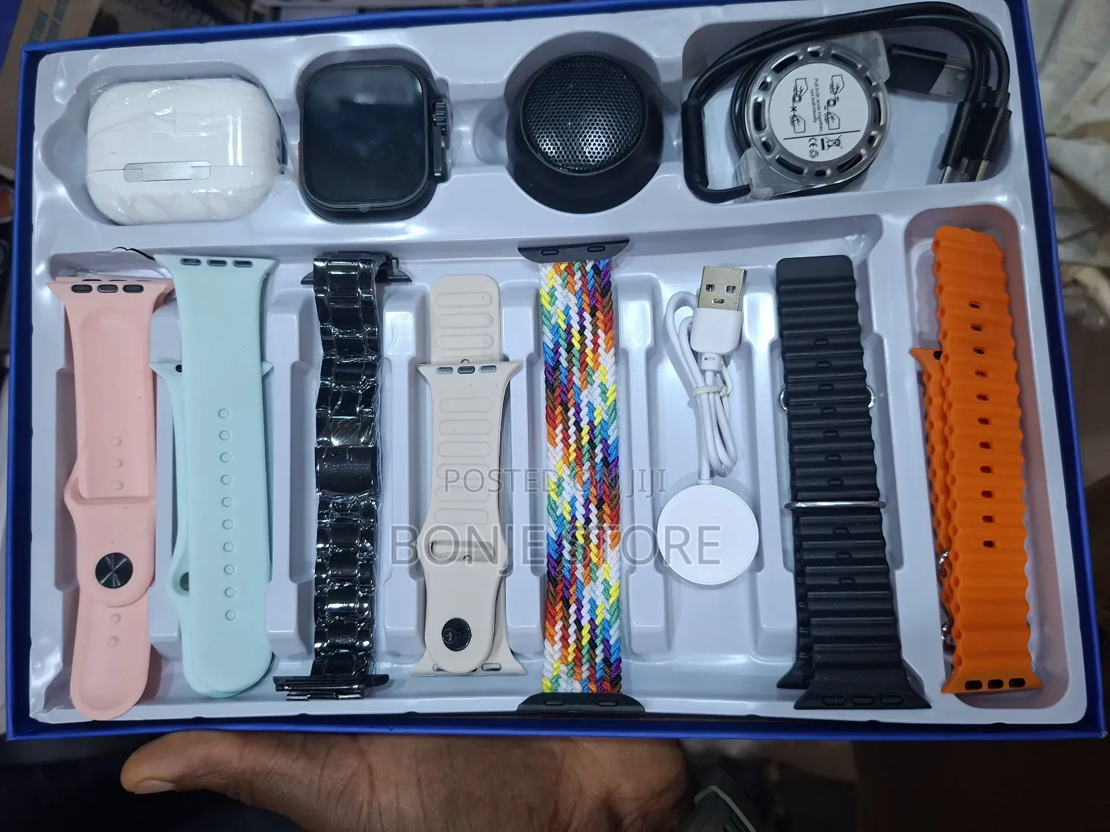 D93 Ultra 3 Smart Watch With 7 Strap, Speaker,Bearbud, Magnetic Charge