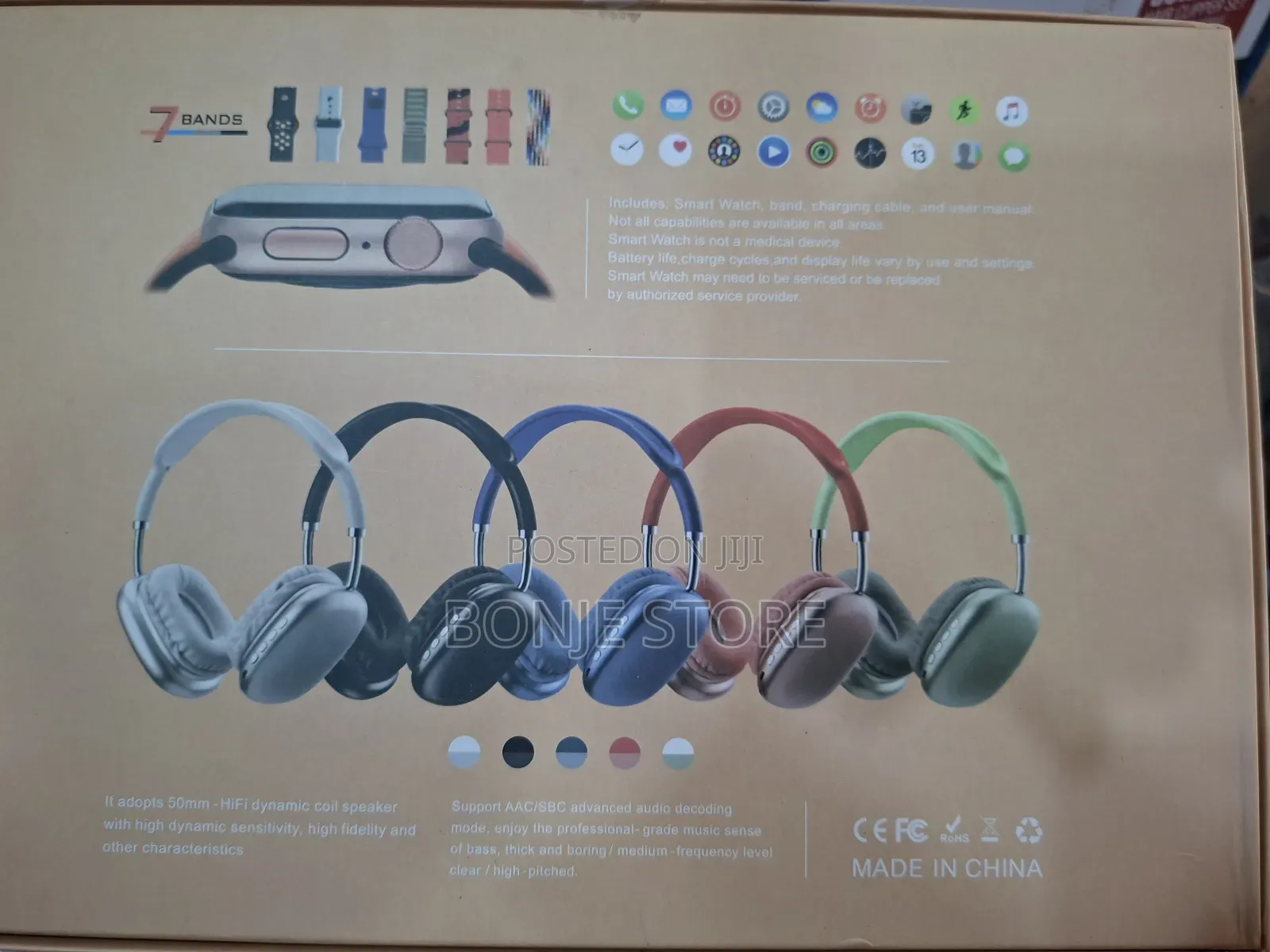P9 Series 10 Smart Watch With 7 Strap and Head Set