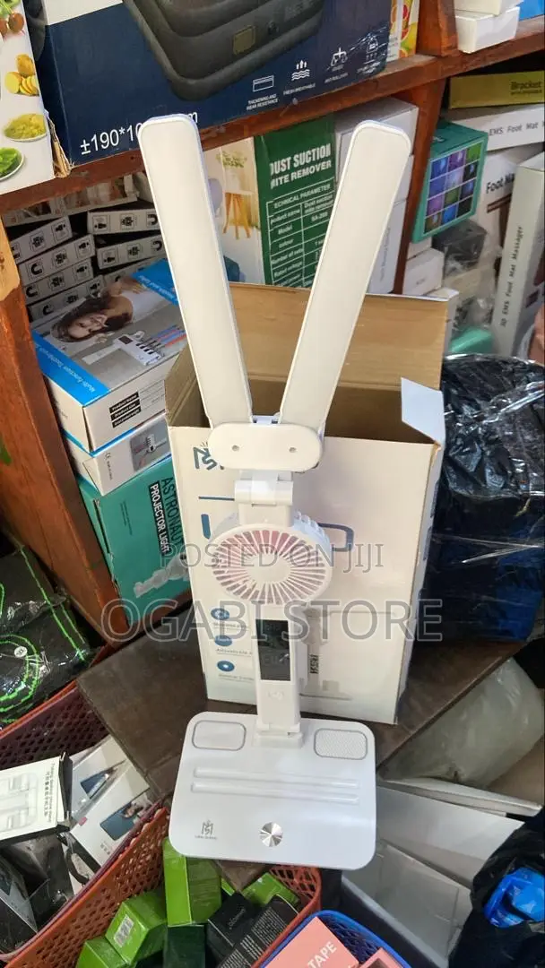 3in1 Multifunctional Desk Lamp With Fan and Clock