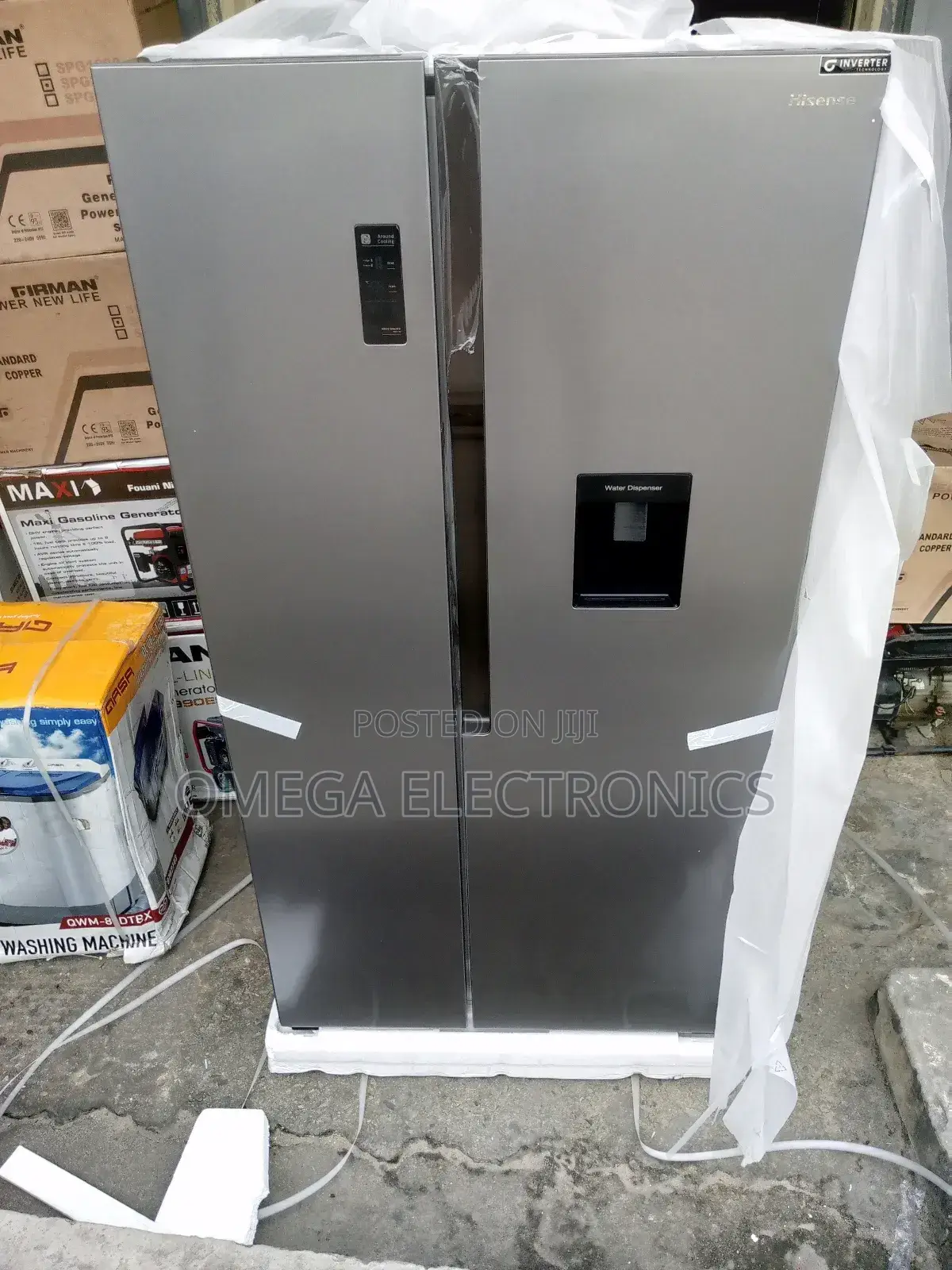 Hisnse Refrigerator Side by Side Door With Water Dispenser Inverter