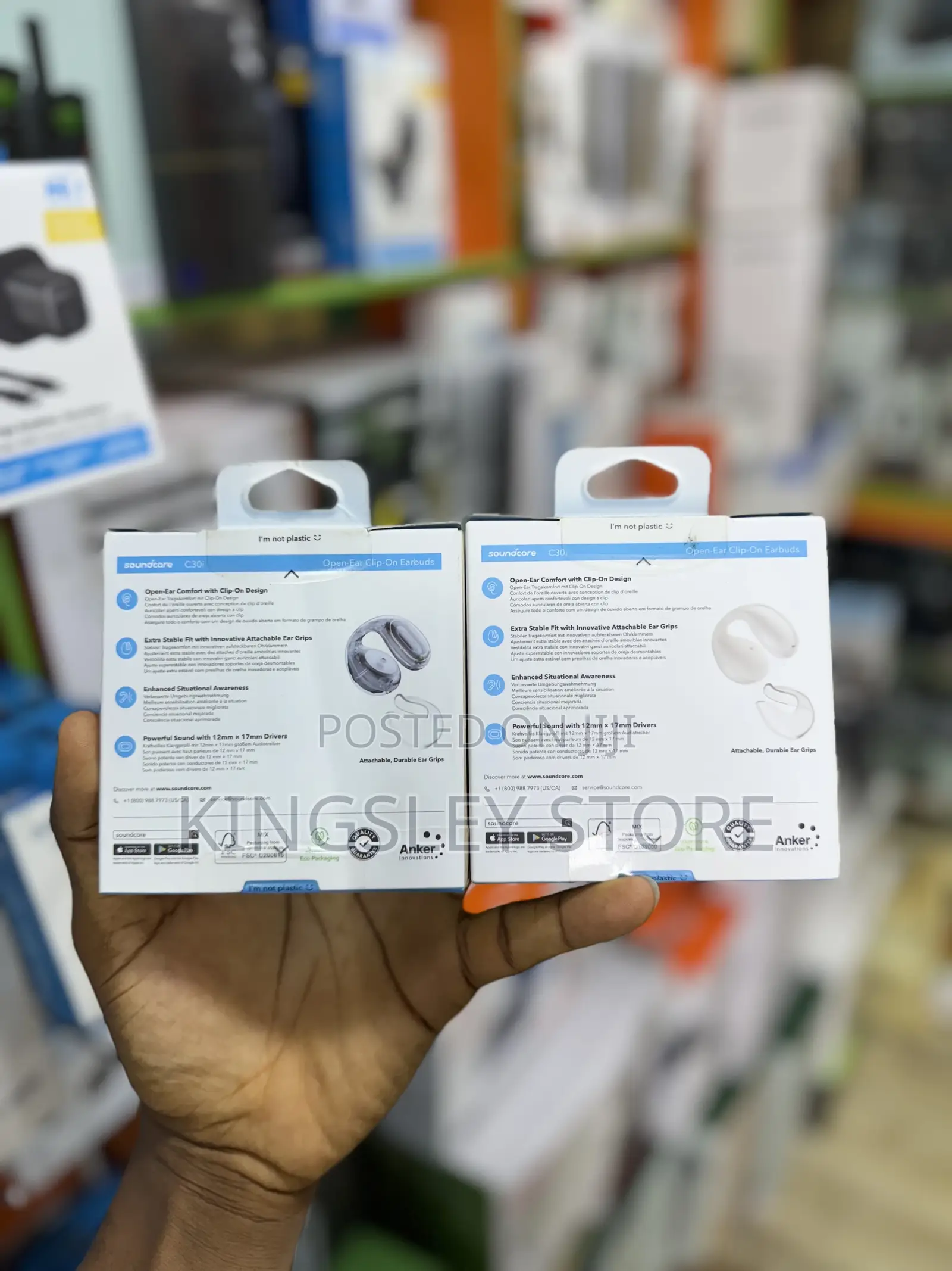 Soundcore by Anker C30i | Open-Ear Clip Earbuds With Secure Fit