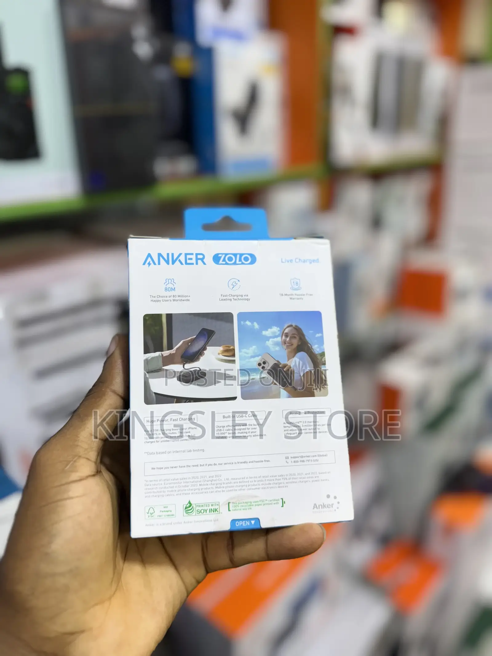 Anker Zolo Power Bank (, 30w) With a 5.4-Inch Built-in Usb-C Cable