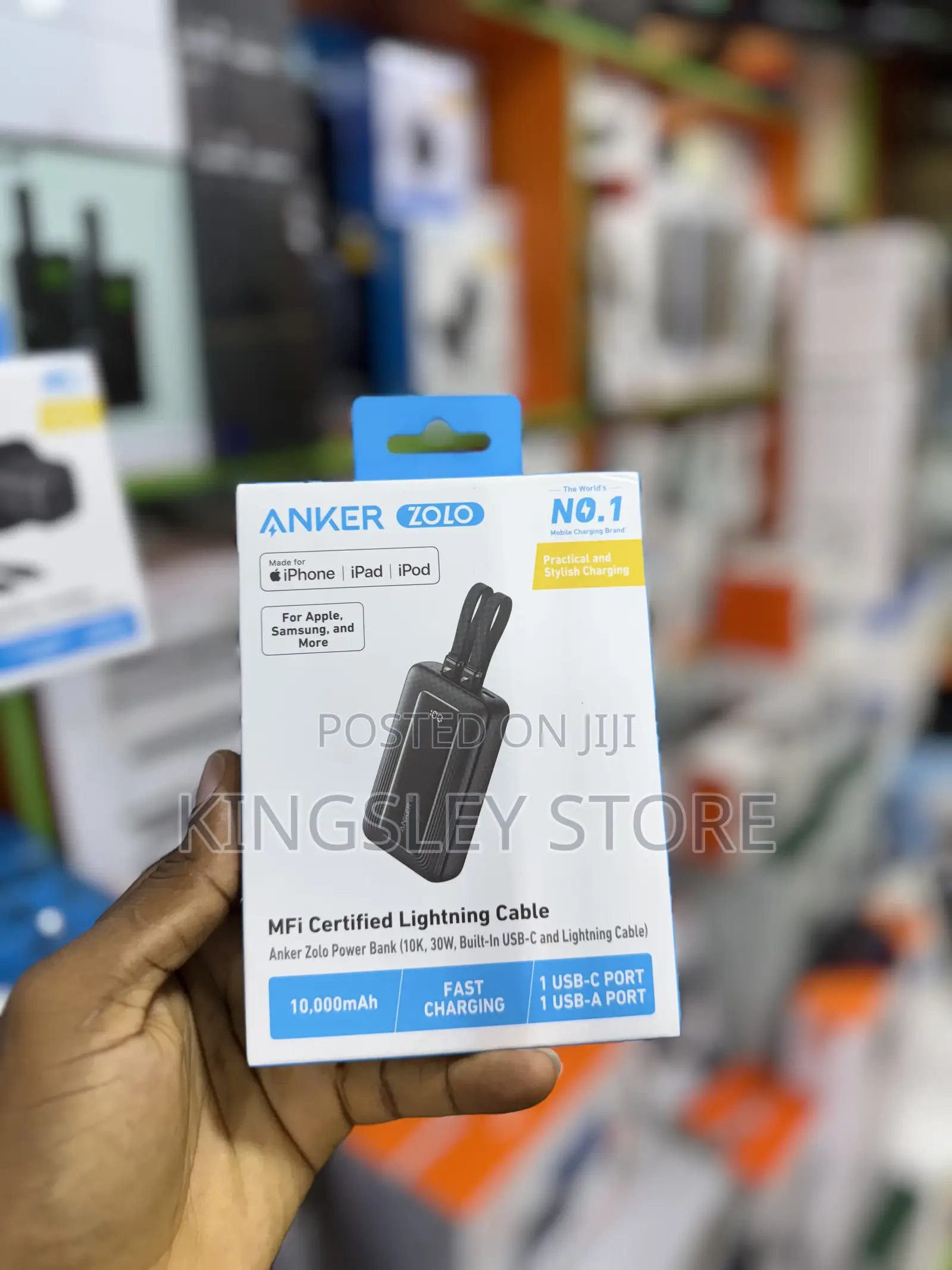 Anker Zolo Power Bank, 10,000mah 30w Max Fast Port With Built-in USB-C