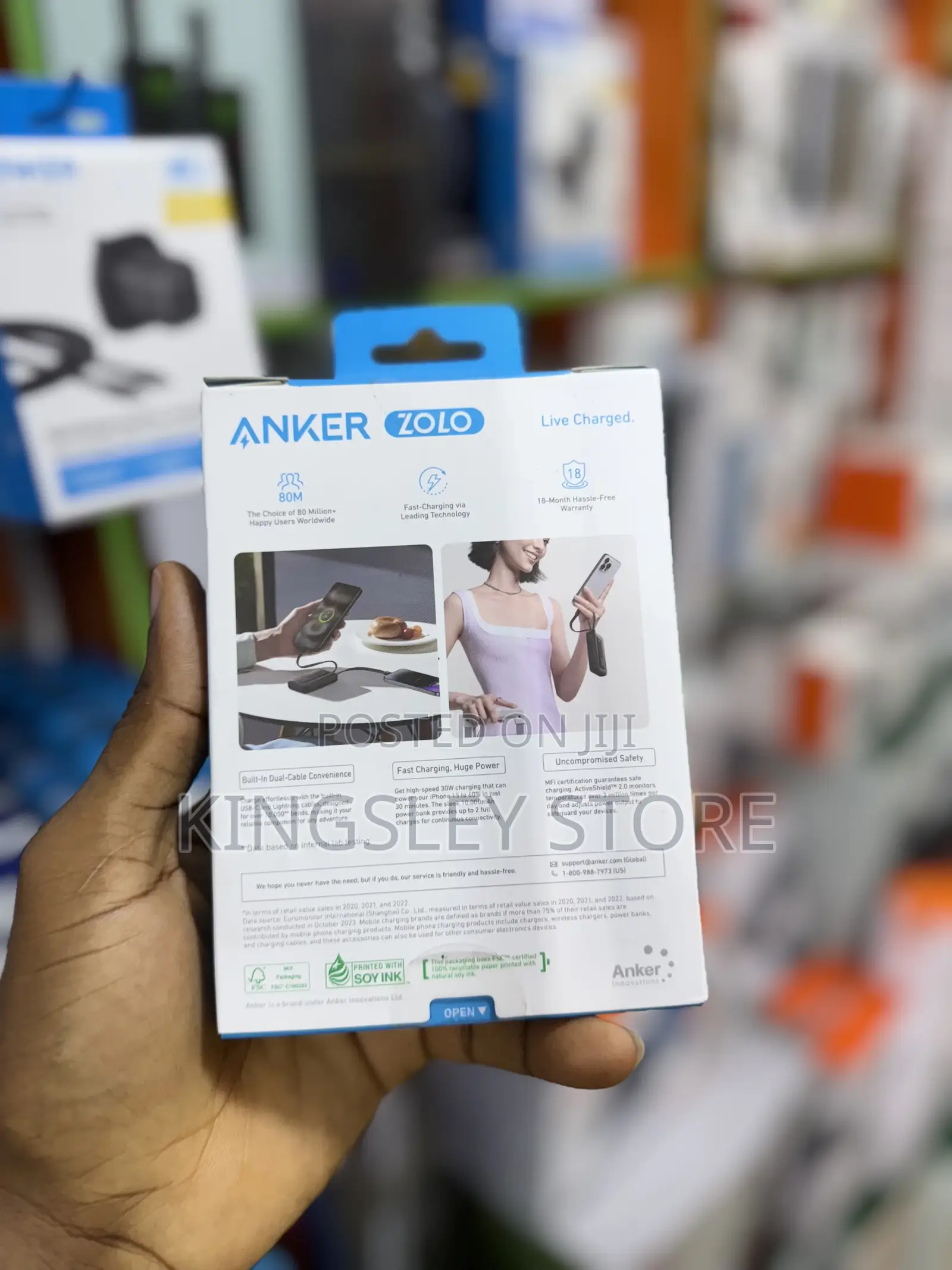 Anker Zolo Power Bank, 10,000mah 30w Max Fast Port With Built-in USB-C
