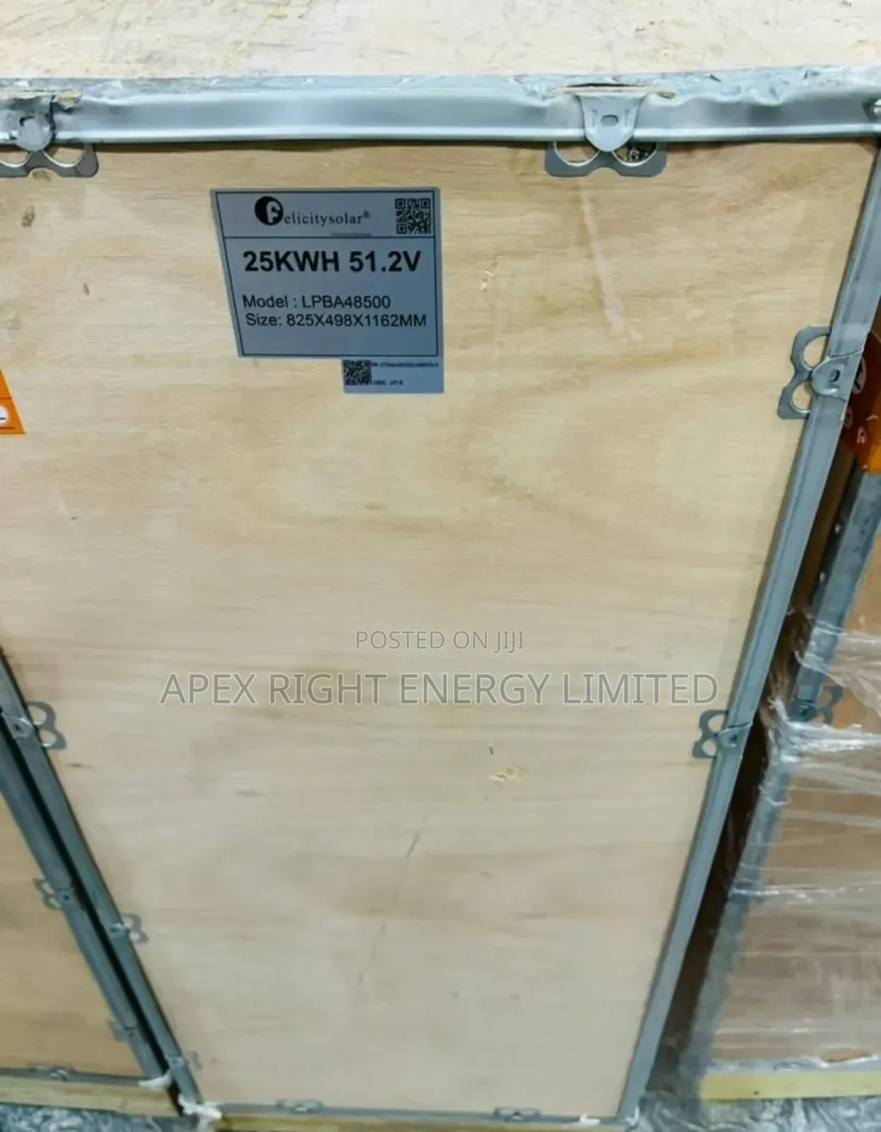 25kwh Felicity Lithium Battery 51.2volts 7-years Warranty