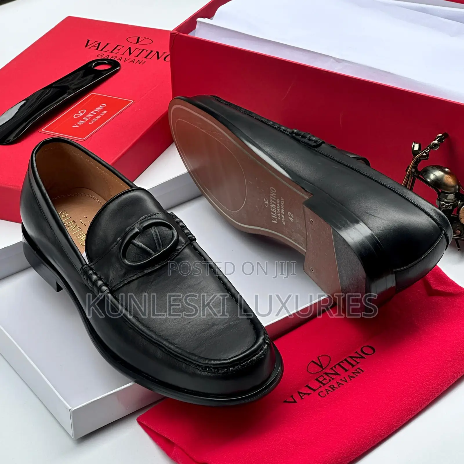 Original Valentino Garavani Casual Black Brown Leather Men’S Shoes