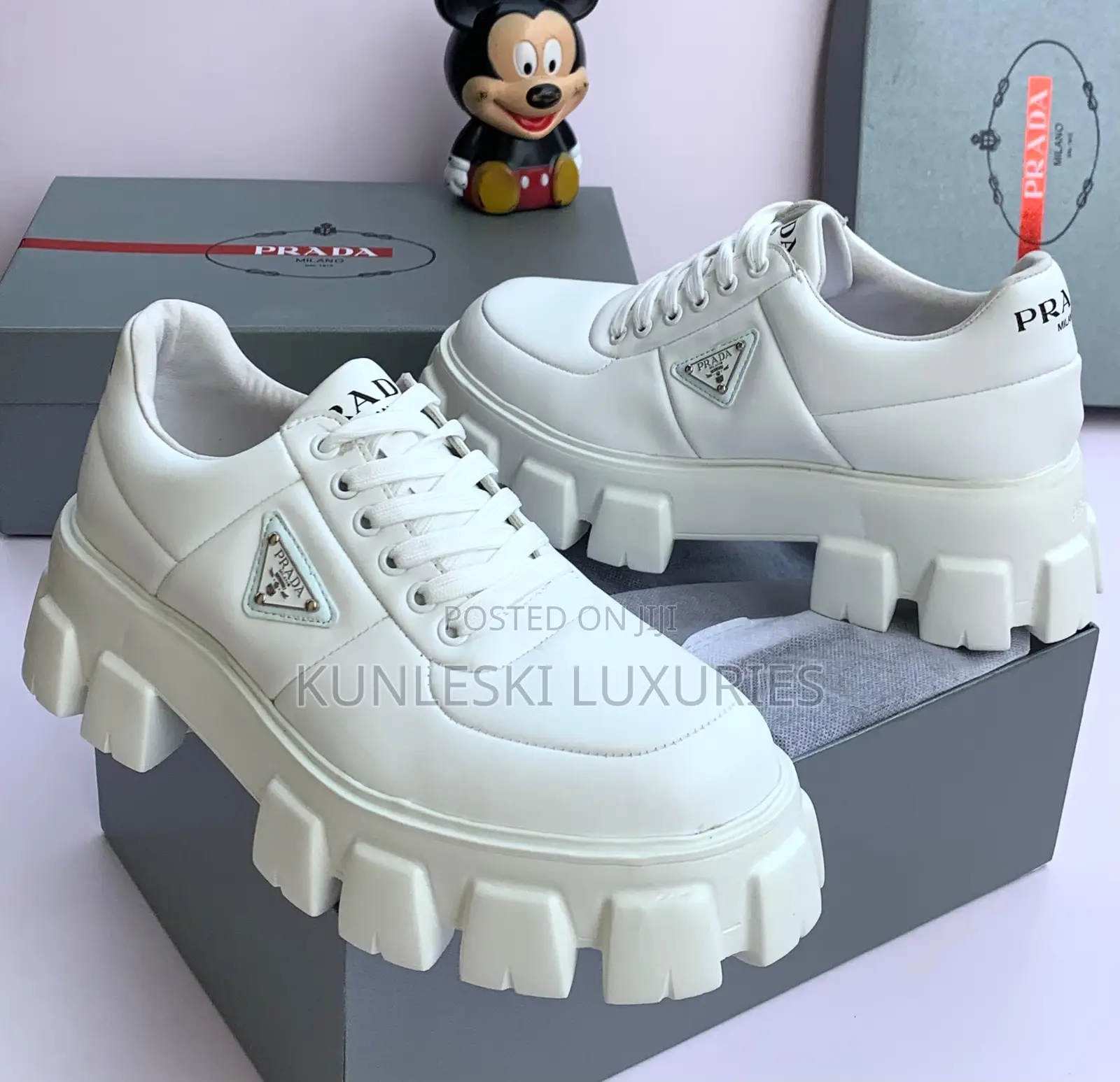 Original Prada Milano Chunky Sole Sneakers in Two Ways