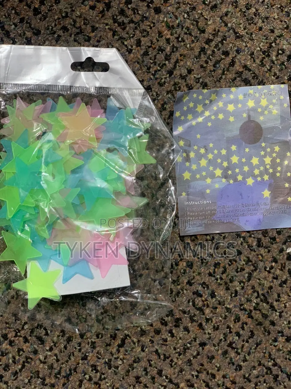 Glow in the Dark Fluorescent Wall Sticker Diy-100pcs Stars