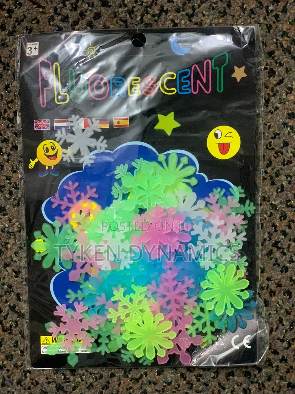 Flourescent Glow in the Dark Wall Stickers 46pcs