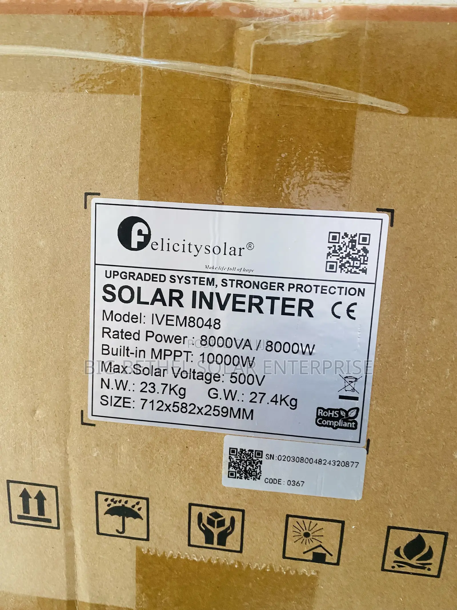 8kva 48v Double Hybrid Port Felicity Solar Power Inverter