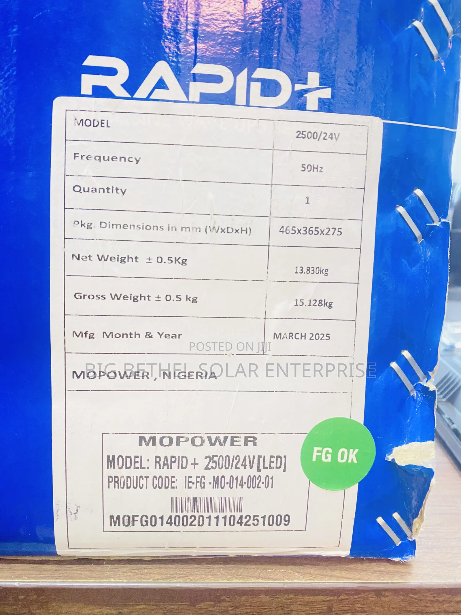 Mopower 2.5kva 24v Indian Solar Power Inverter