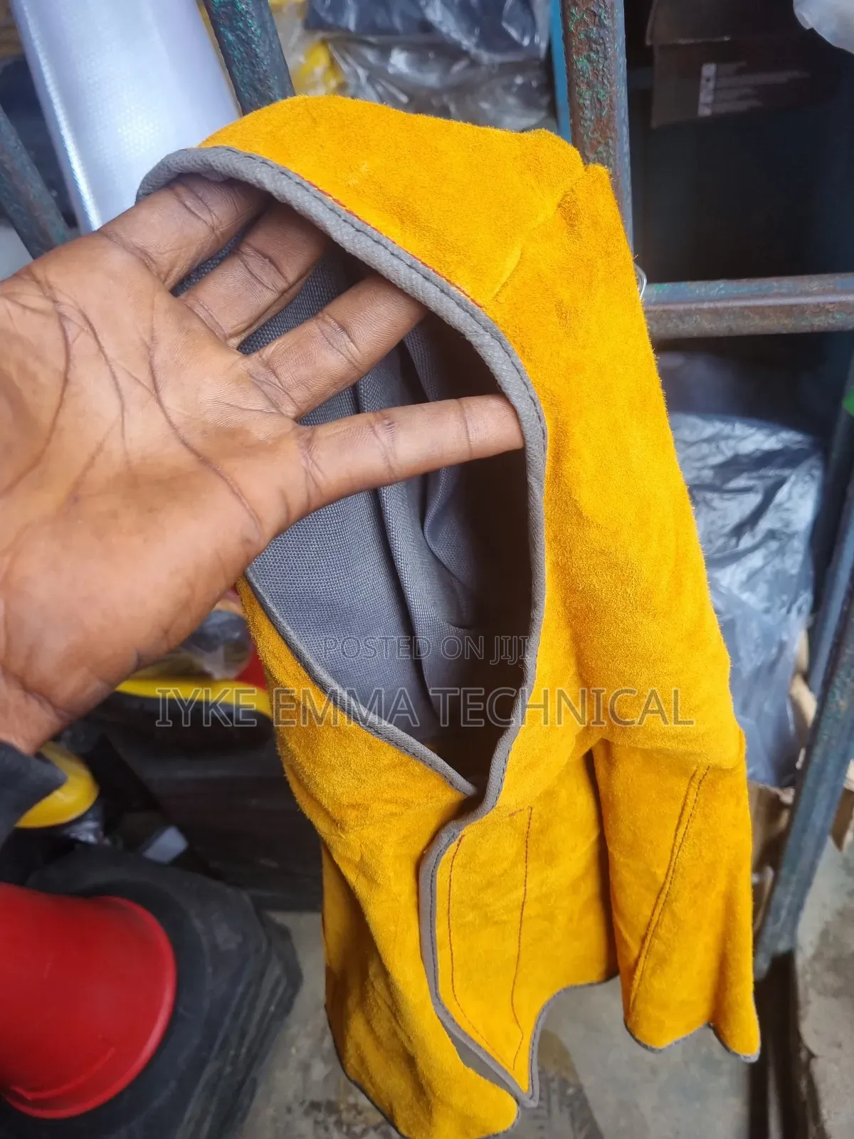 Welding Head Tie / Heavy Duty Leather Welder Hood / Scarf