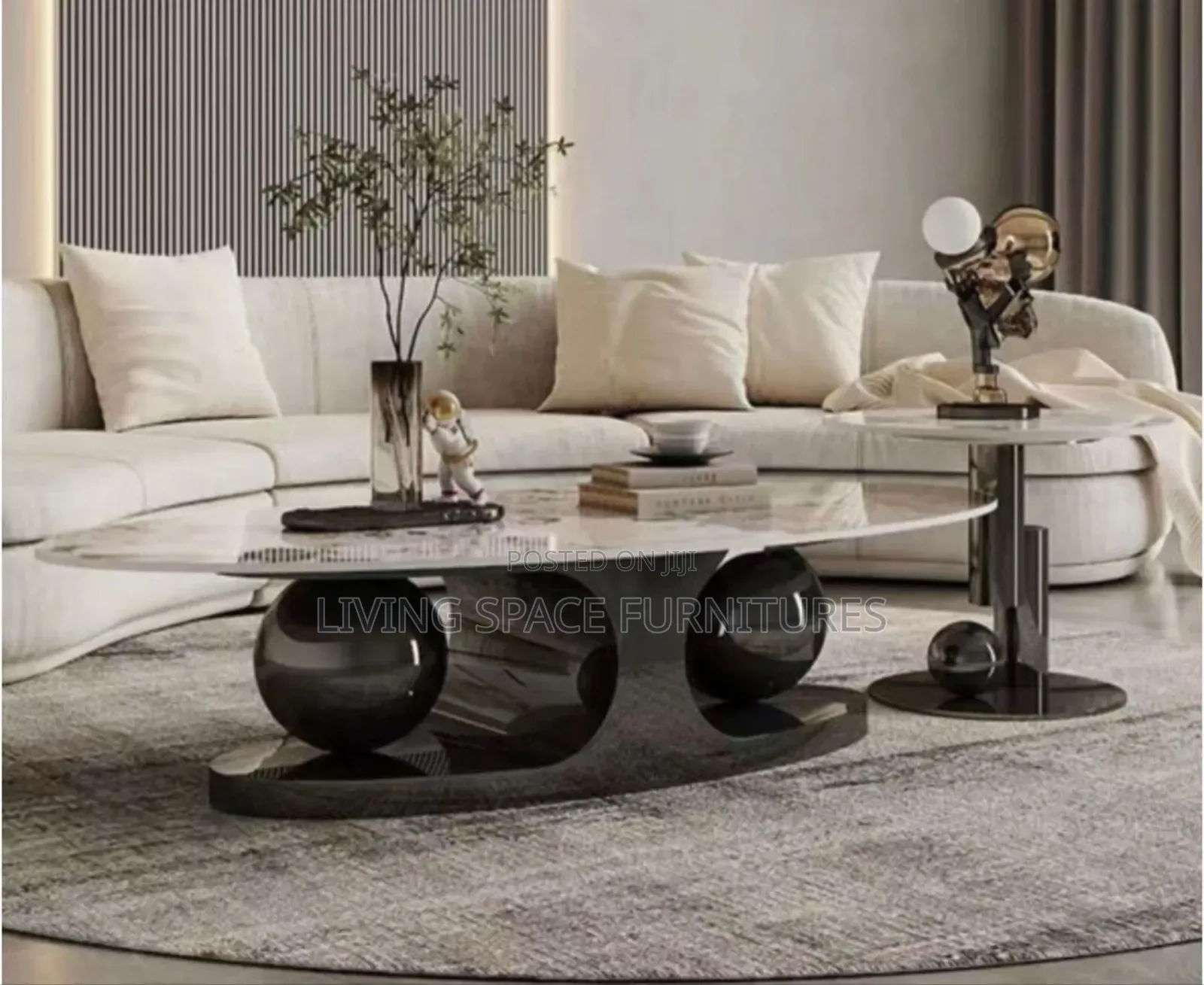 Morden Elegant Center Table With Marble Top