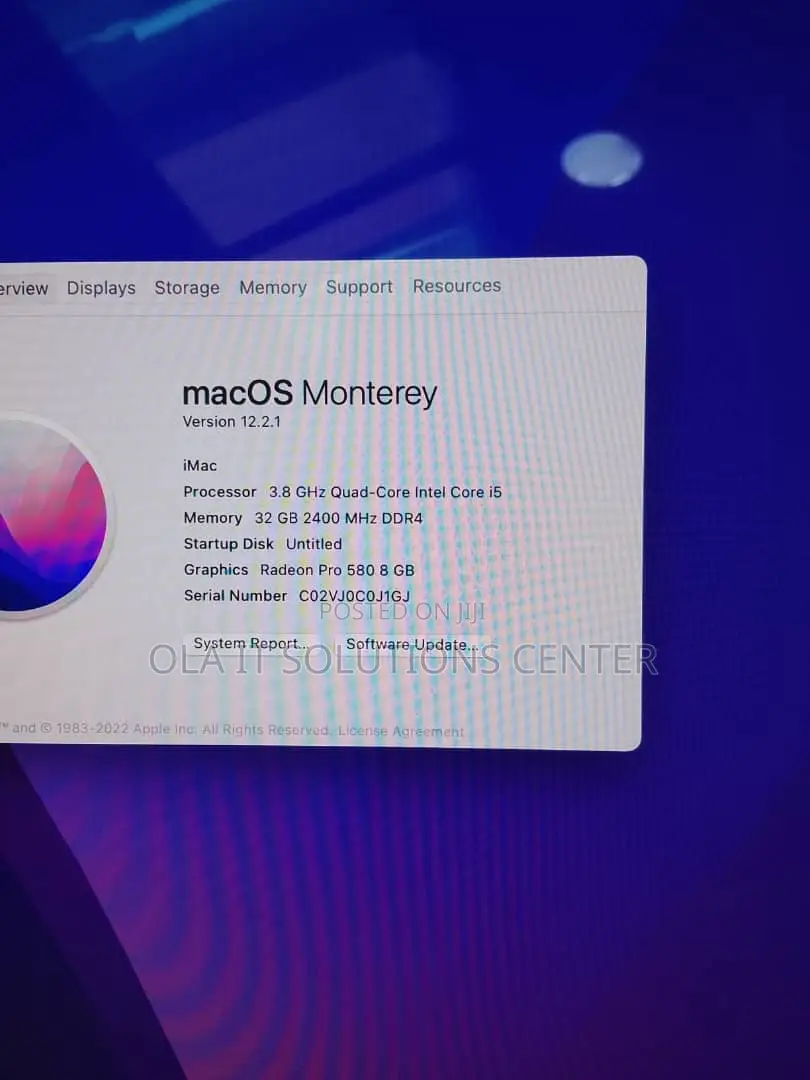 Desktop Computer Apple iMac Pro 32GB Intel Core i5 SSD 1T