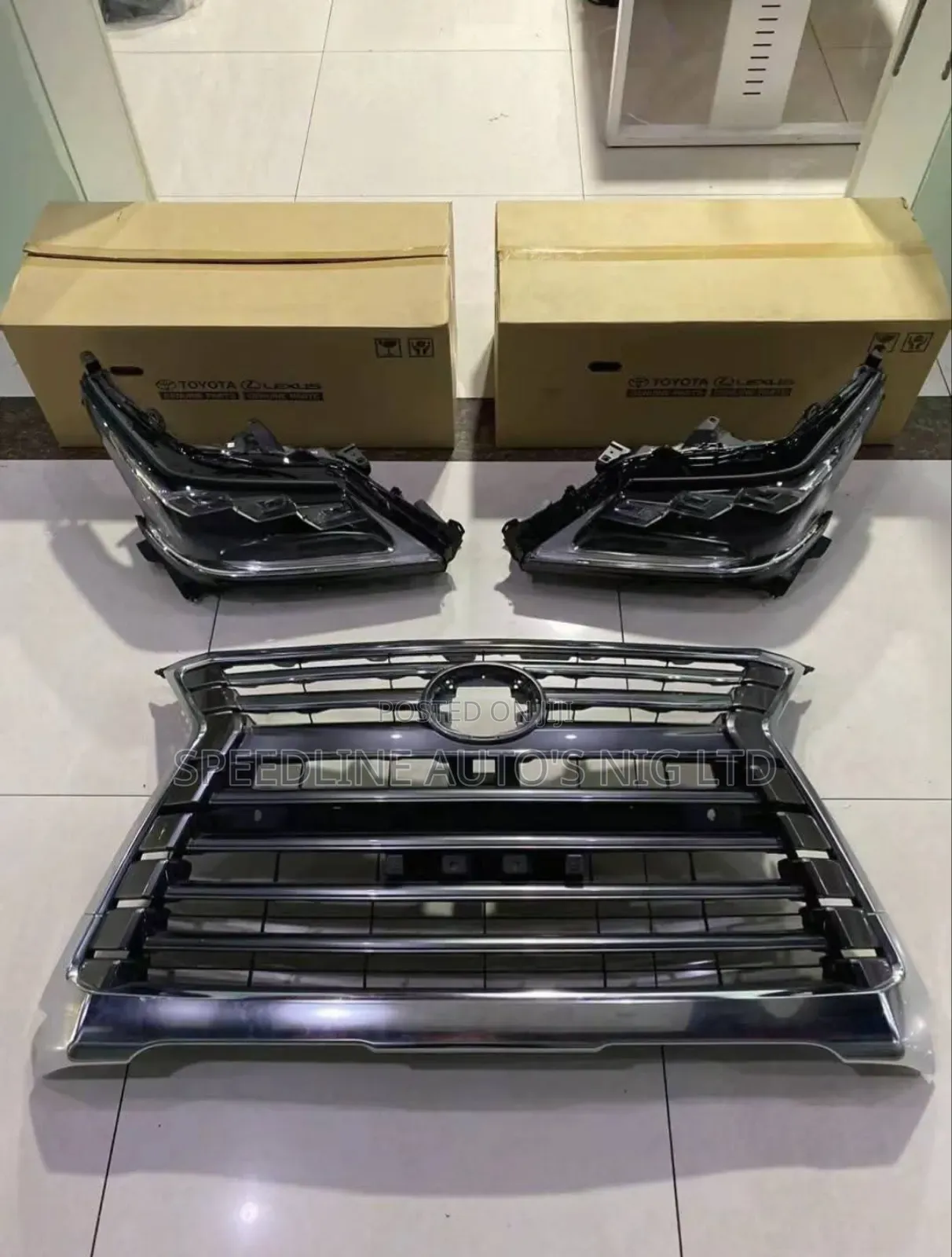 Complete Head Lamp With Front Grill Lexus Lx570 2018 To 2021 Model