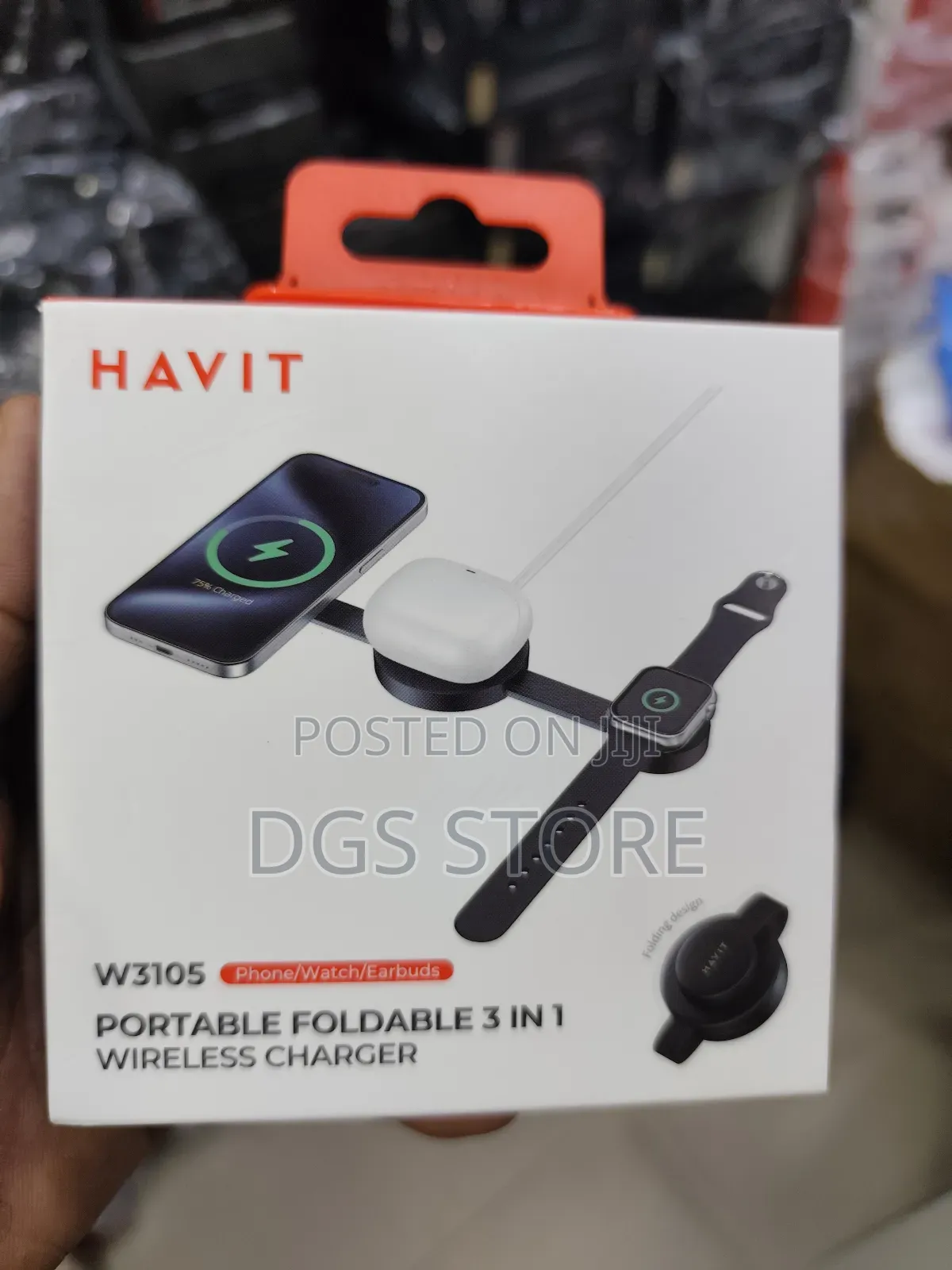 Havit W3105 Portable Foldable 3in1 Wireless Charger