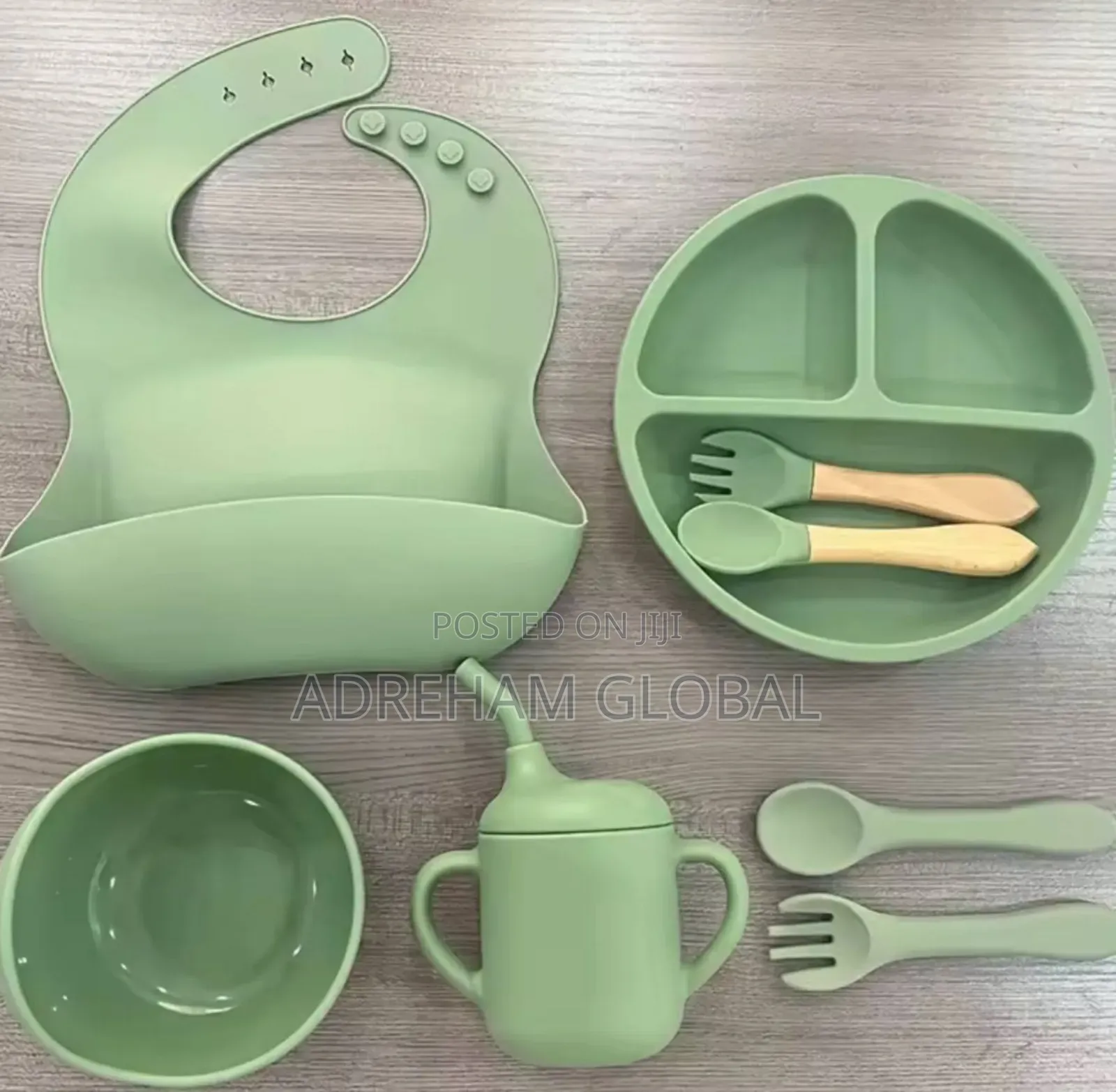 Silicone Baby Feeding Set Microwave Oven Safe for 0-3 Years