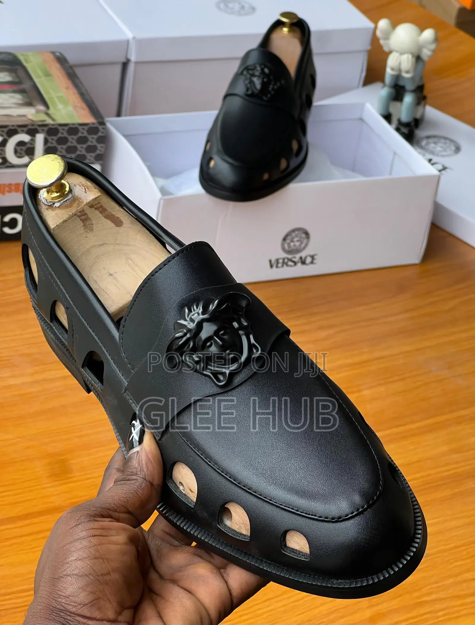 Versace Stylish Matte Leather Shoes