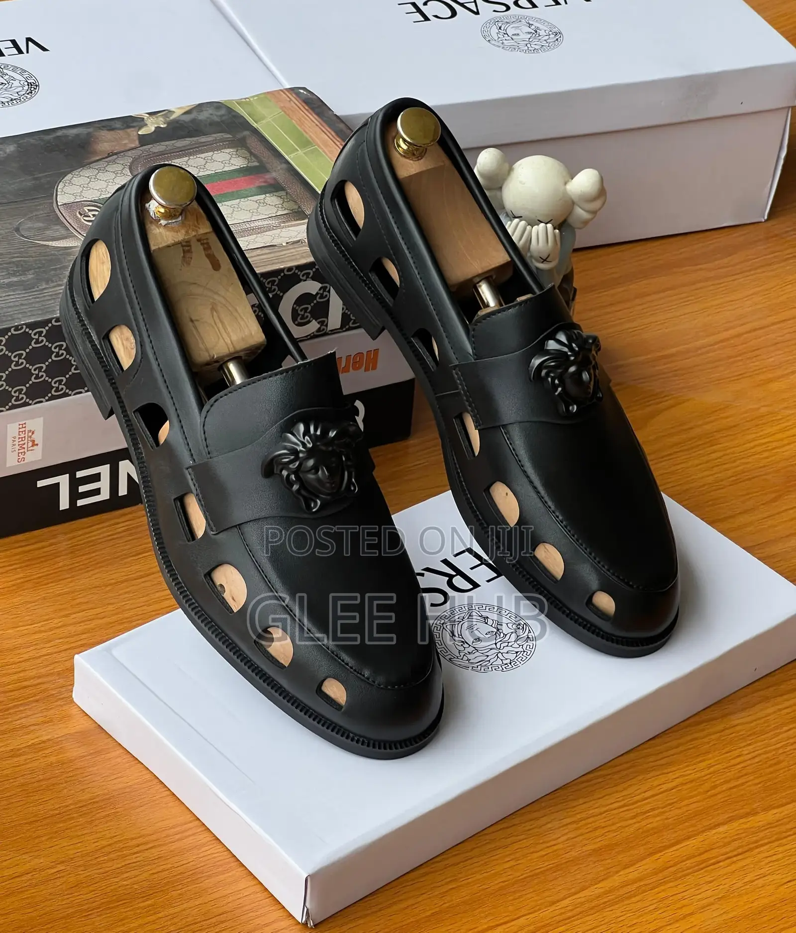 Versace Stylish Matte Leather Shoes
