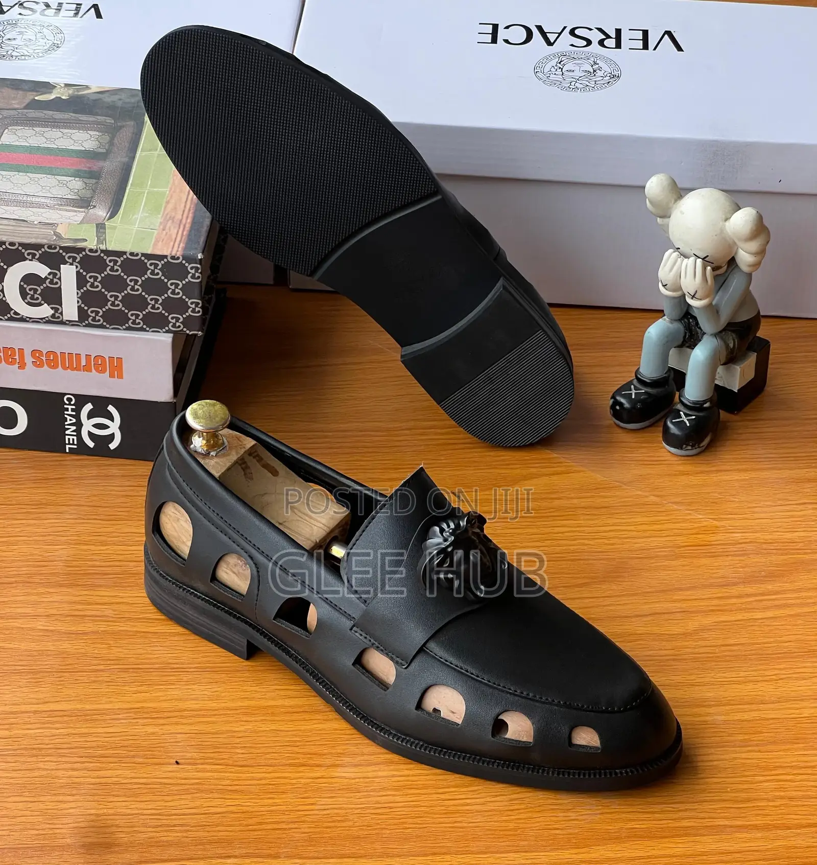 Versace Stylish Matte Leather Shoes