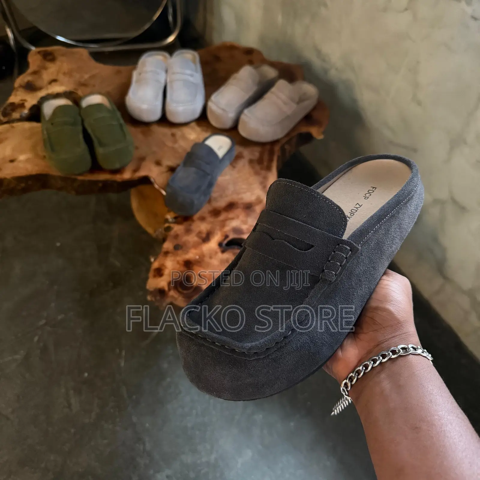 Original Wrapped Suede Open Back Loafers