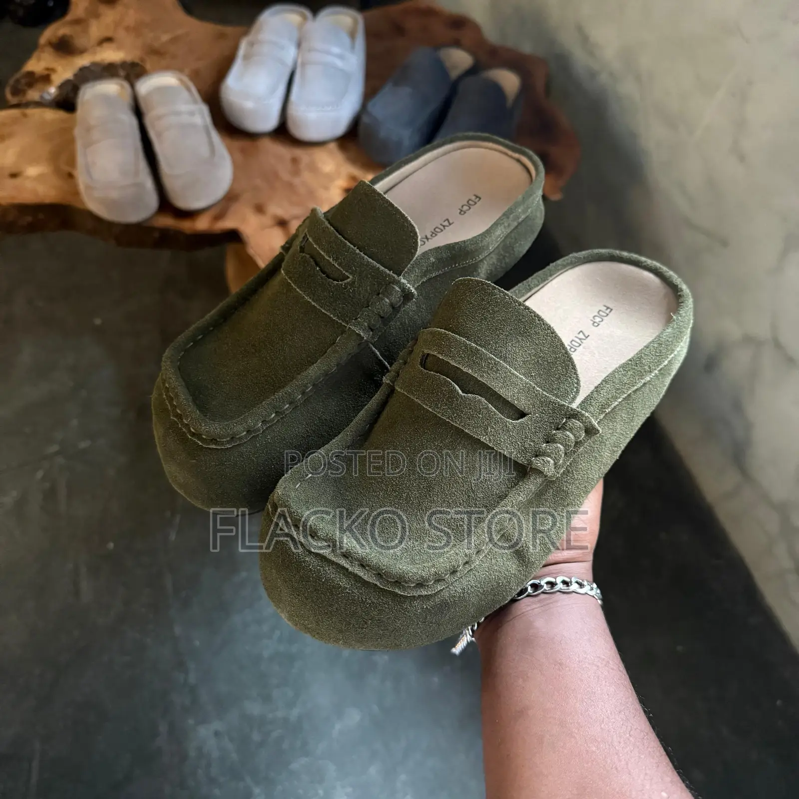 Original Wrapped Suede Open Back Loafers