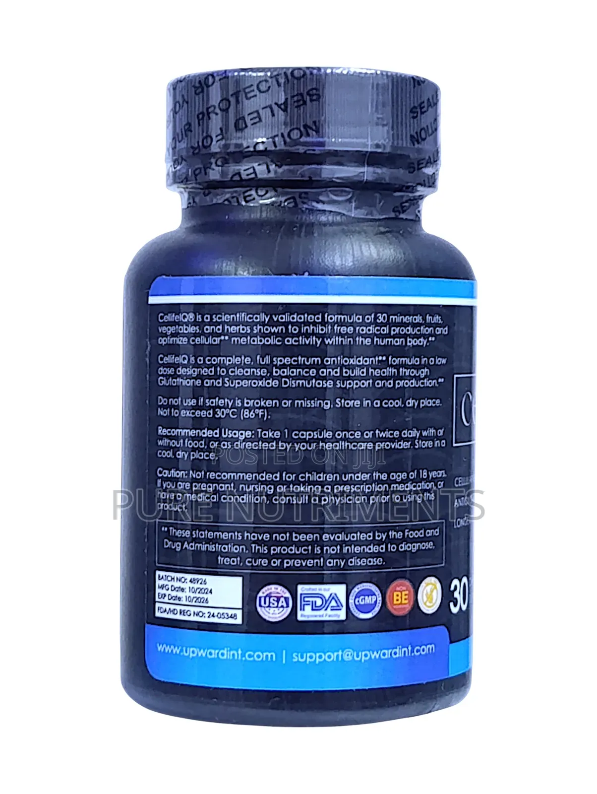 Upward Cellifeiq Glutathione 30 Caps_ Cell Repair Longevity Anti-Aging