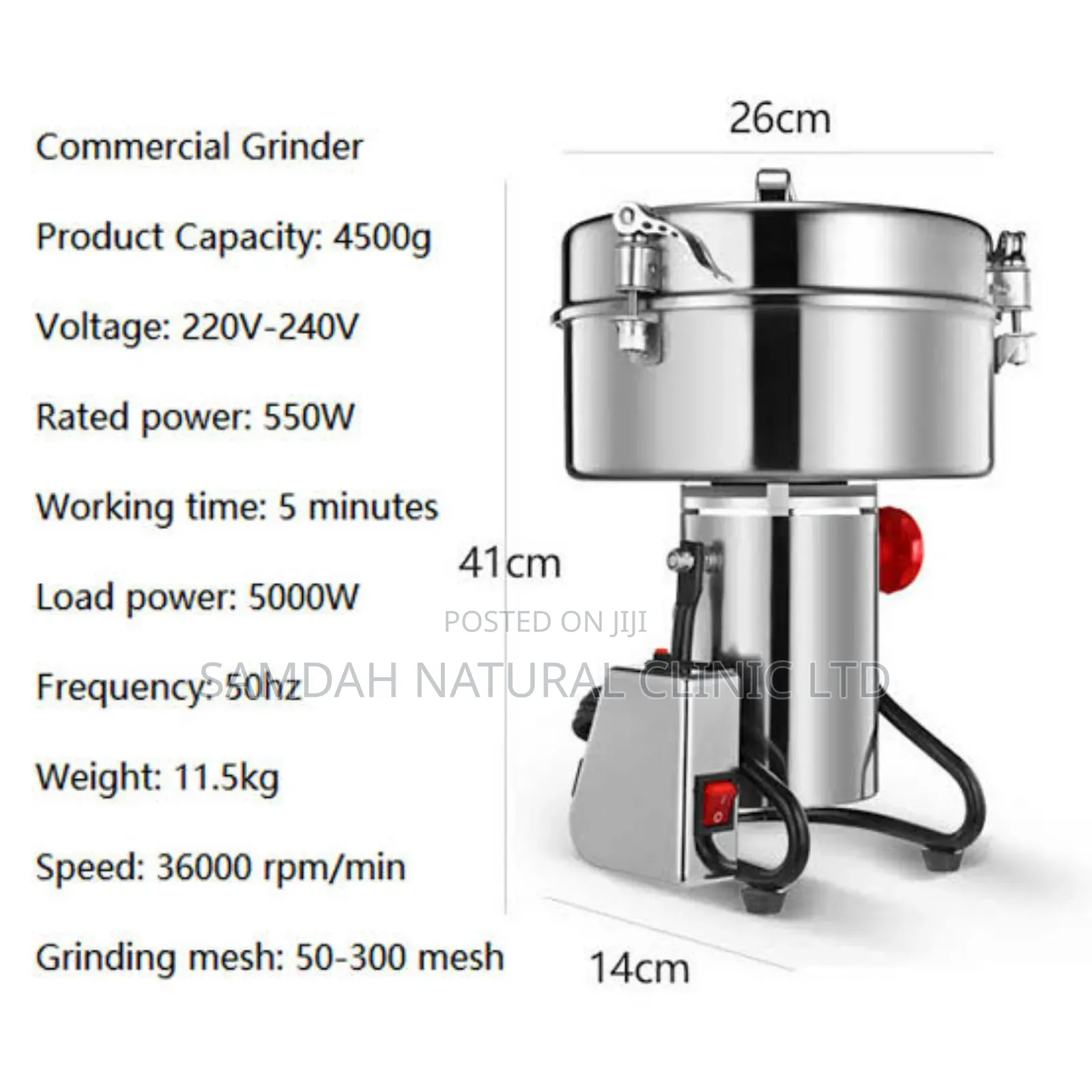 Kitchen Mill Grinding Machine 4500g Grain Coffee Grinder Bean Nuts