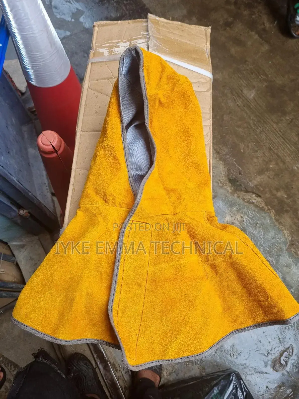 Welding Head Tie / Heavy Duty Leather Welder Hood / Scarf