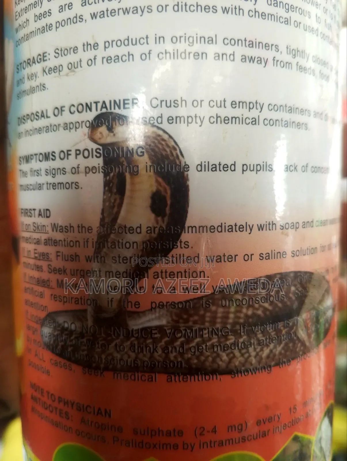 Dime-plus Snake Reptile Repellent Fumigation Chemical - 1l