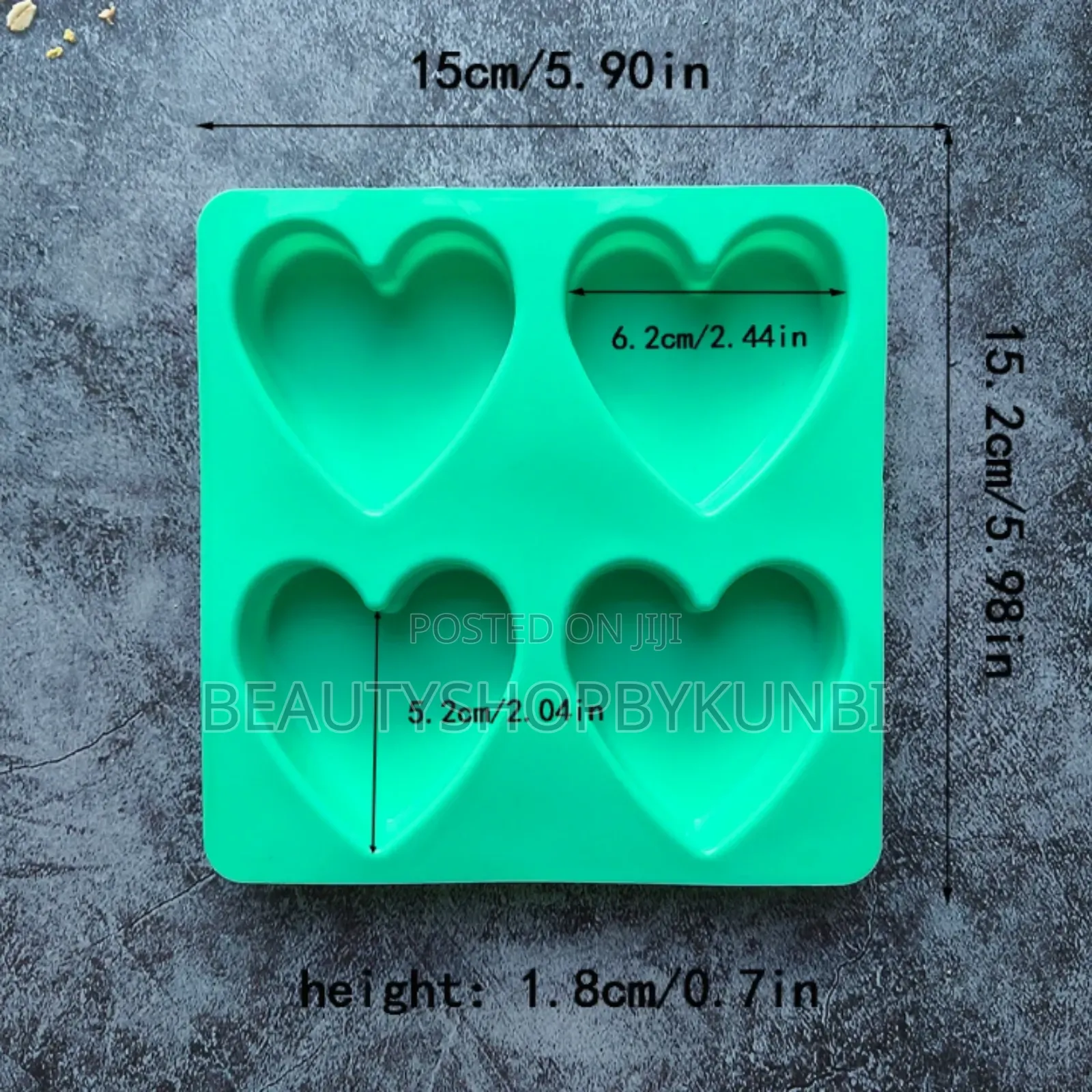 4 Holes Heart Shaped Mold/4 Cavities Love Shape Silicone Mold