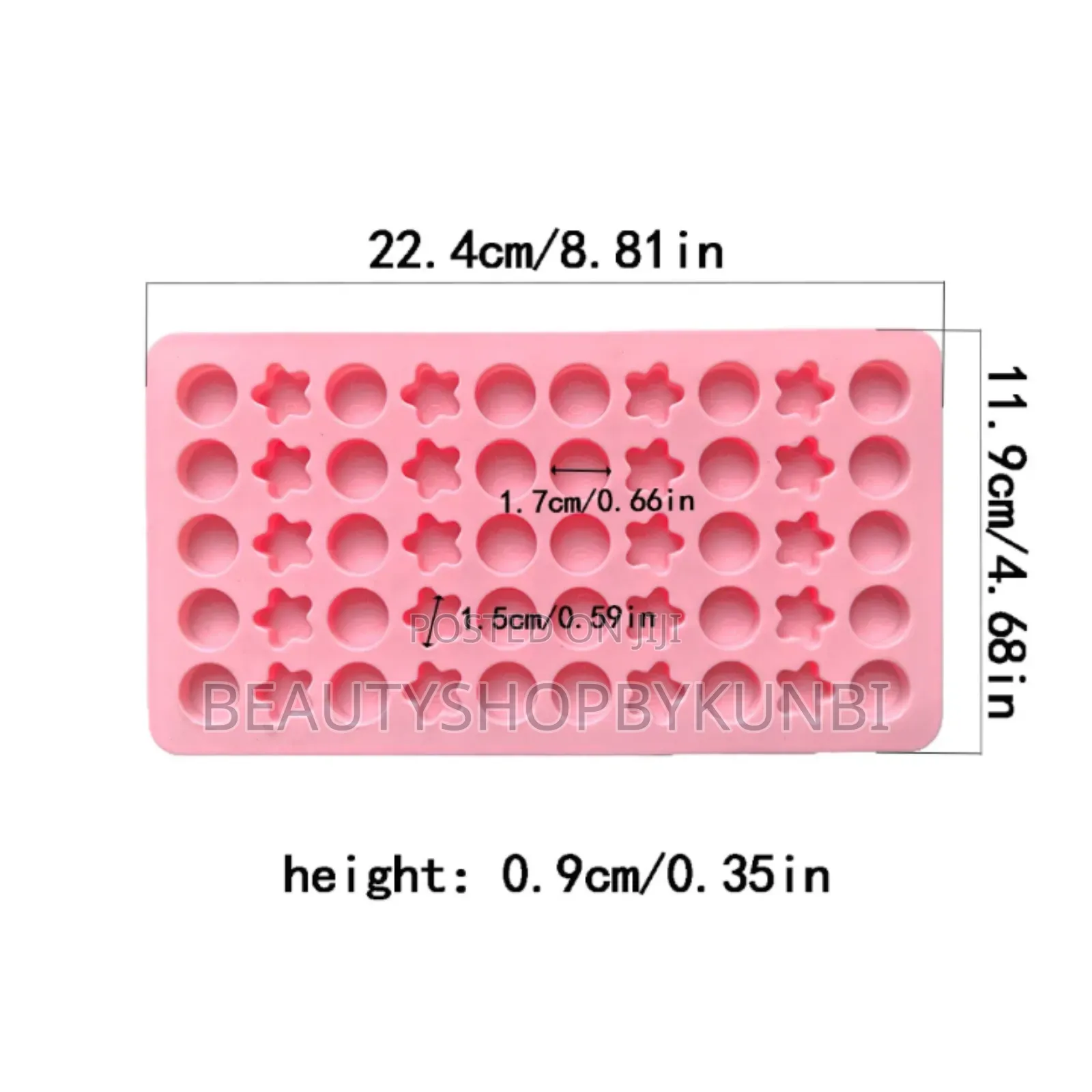 50 Cavity Star Circle Shaped Gummy Chocolate Mold