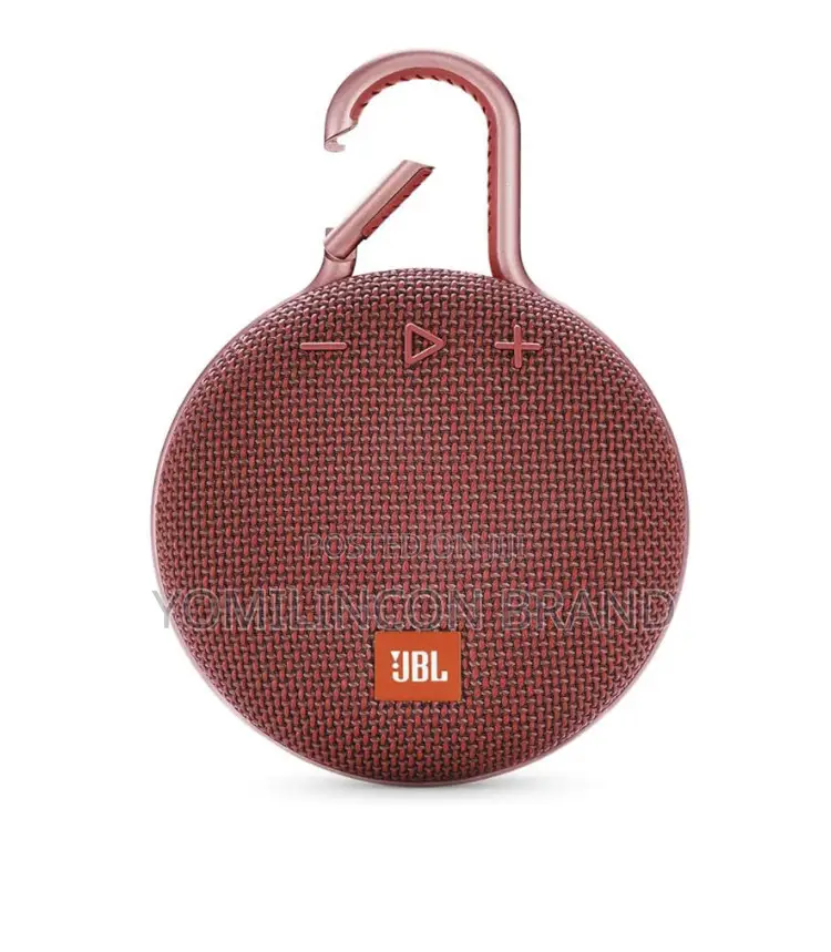 JBL Clip 3, Fiesta Red - Waterproof, Durable Portable Bt Speaker