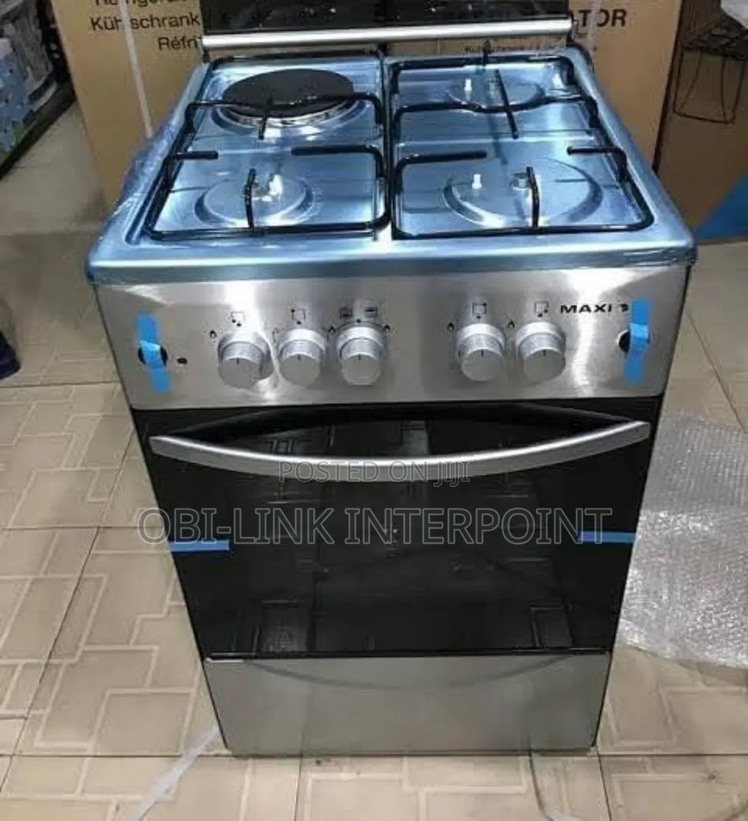 3 Gas 1 Electric Maxi Standing Burner With Oven.