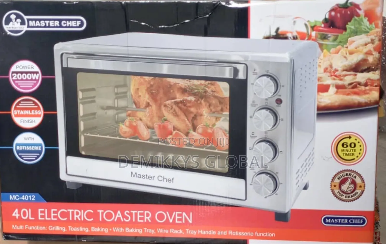 Masterchef Electric Toaster Oven 40l