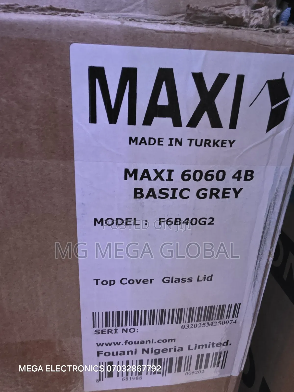 Maxi 60*60 4b Standing Gas Oven