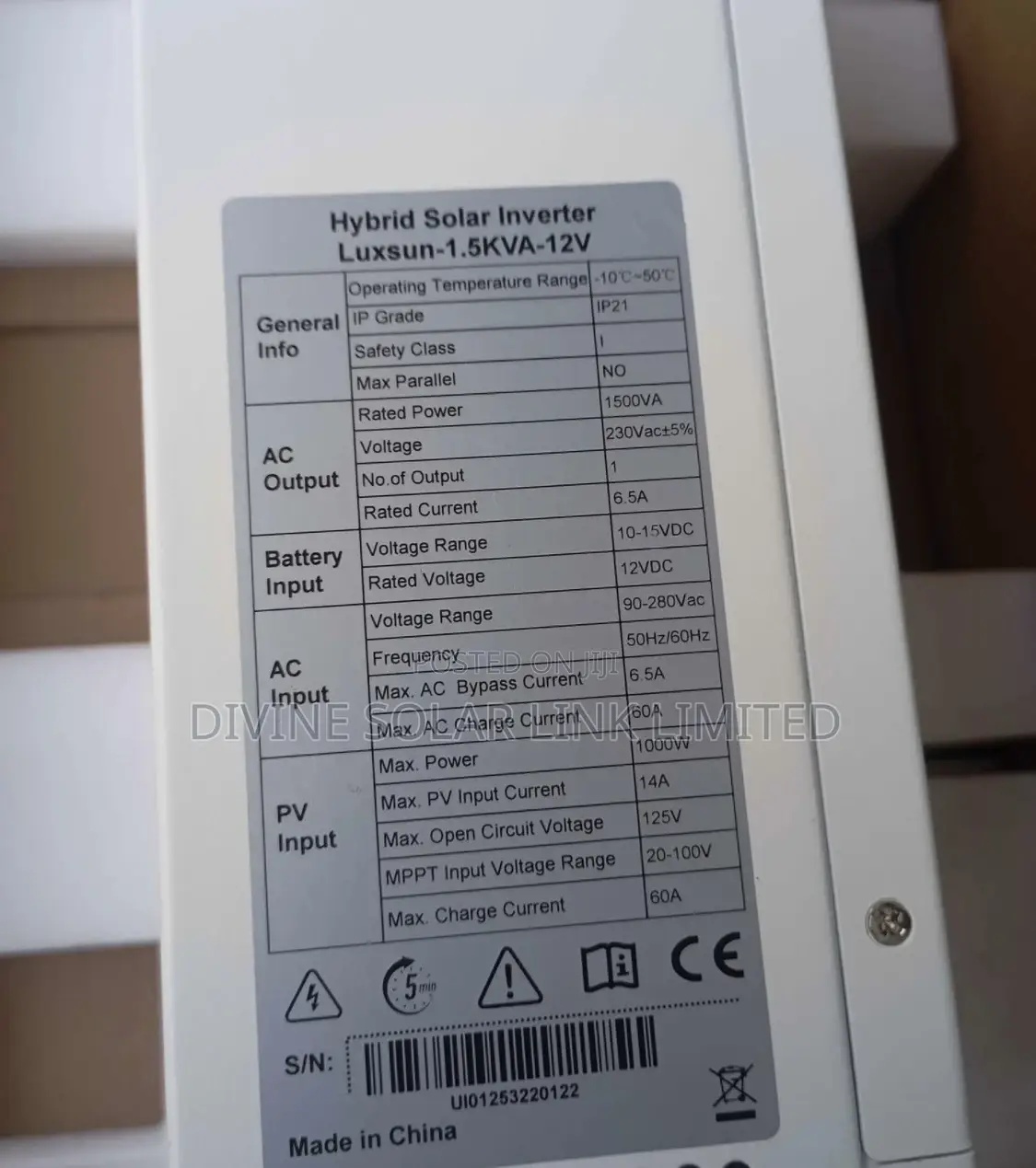 1.5kva Luxsun Hybrid Inverter