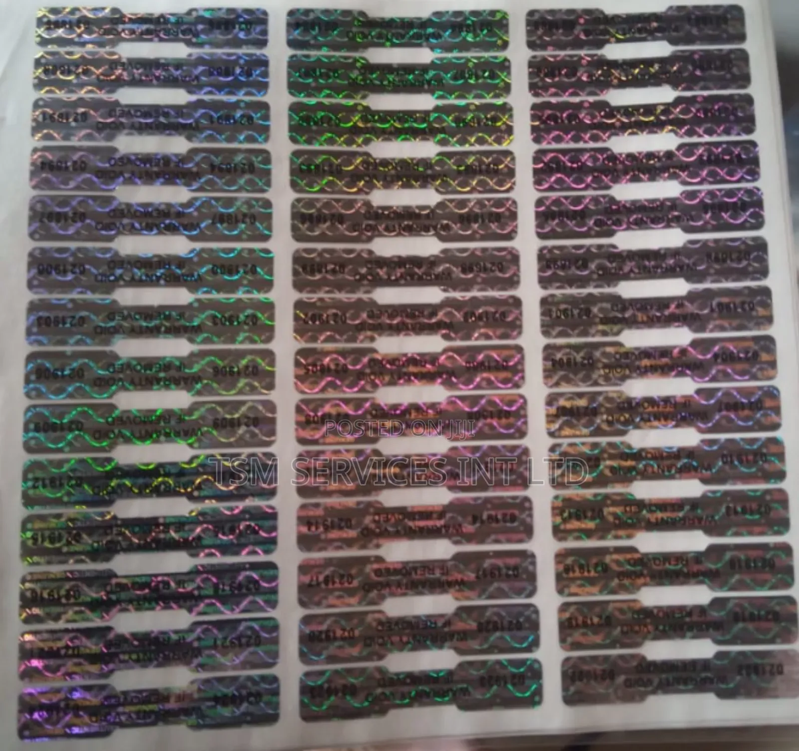 Hologram Void Labels and Tamper Proof Seals