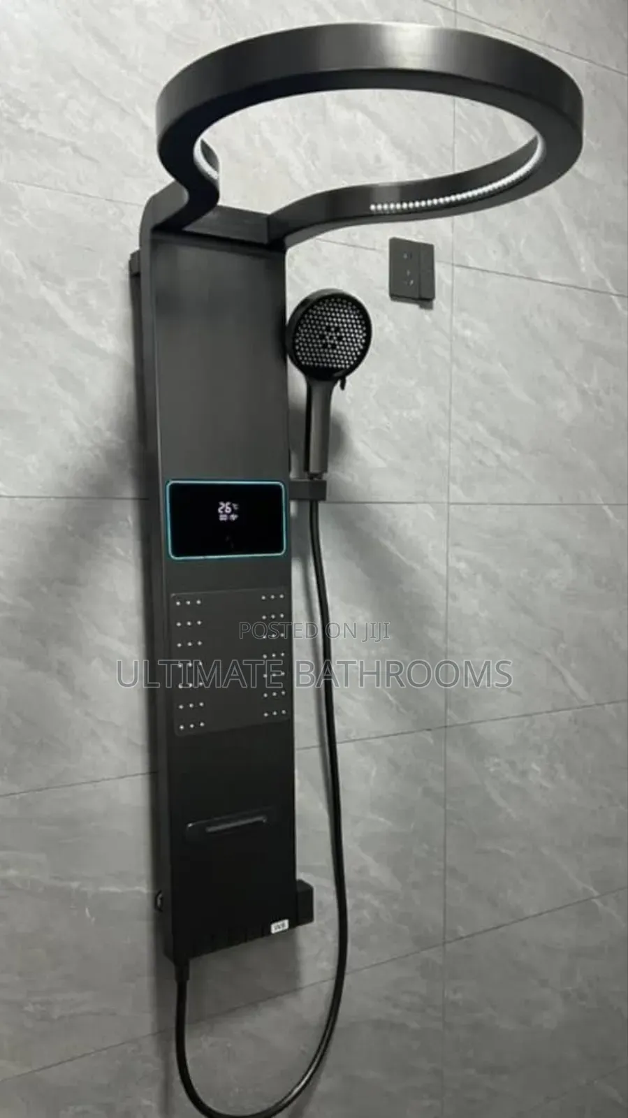 Grey Luxury Bathroom Panel Shower Mixer