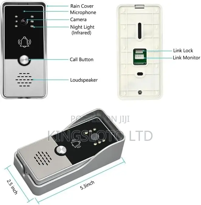 Single Screen Video Doorbell 9 Inches