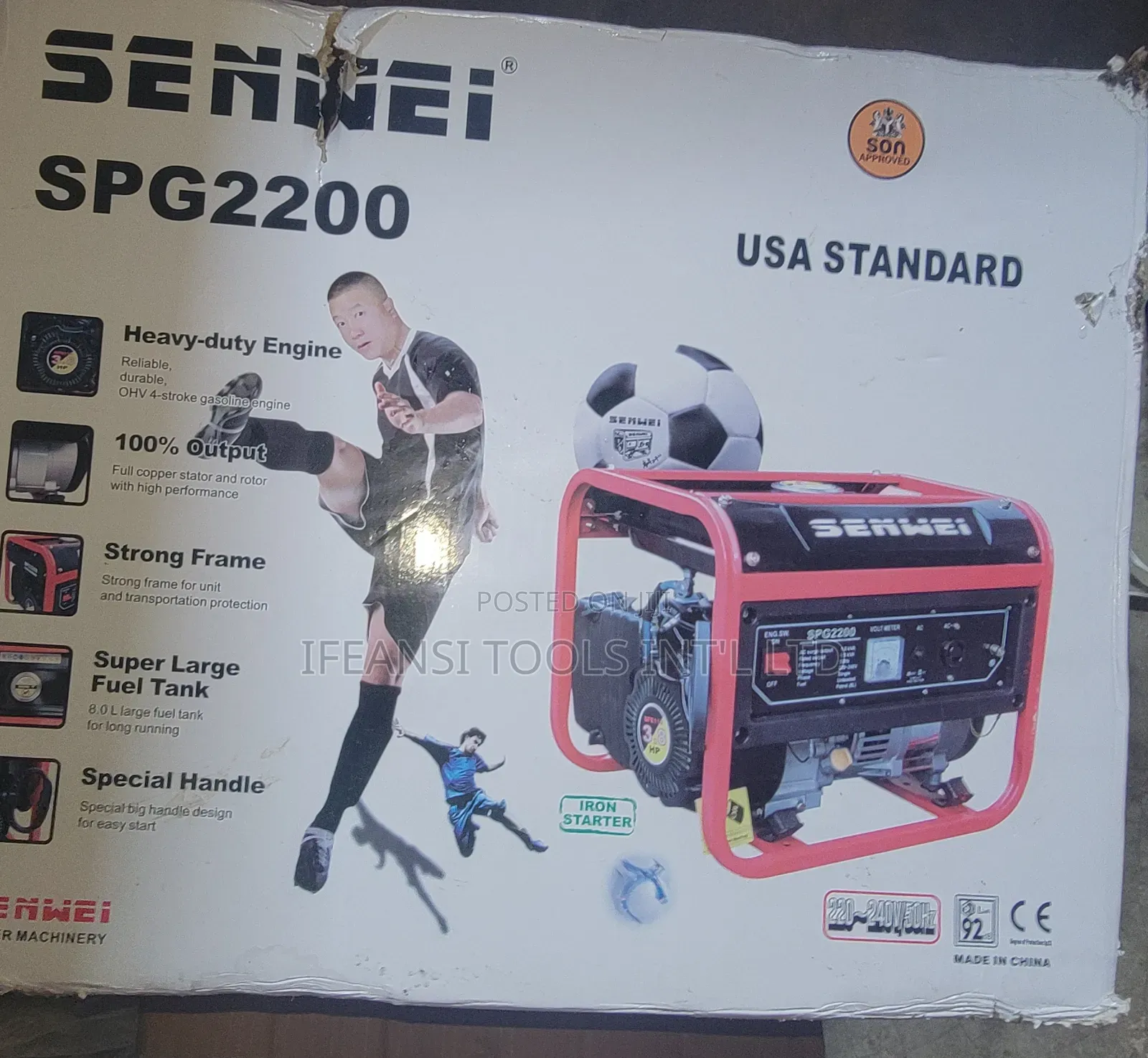2200 Senwei Gasoline Generator Semi-Silent