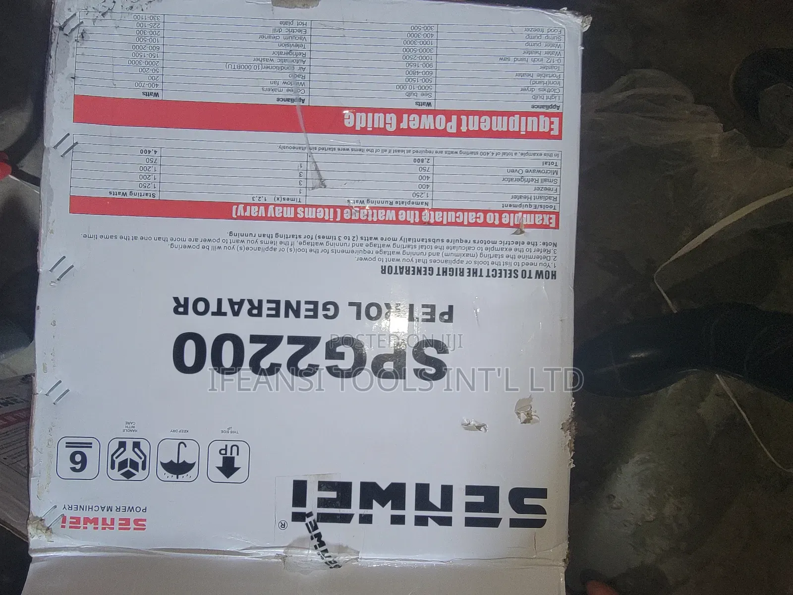 2200 Senwei Gasoline Generator Semi-Silent