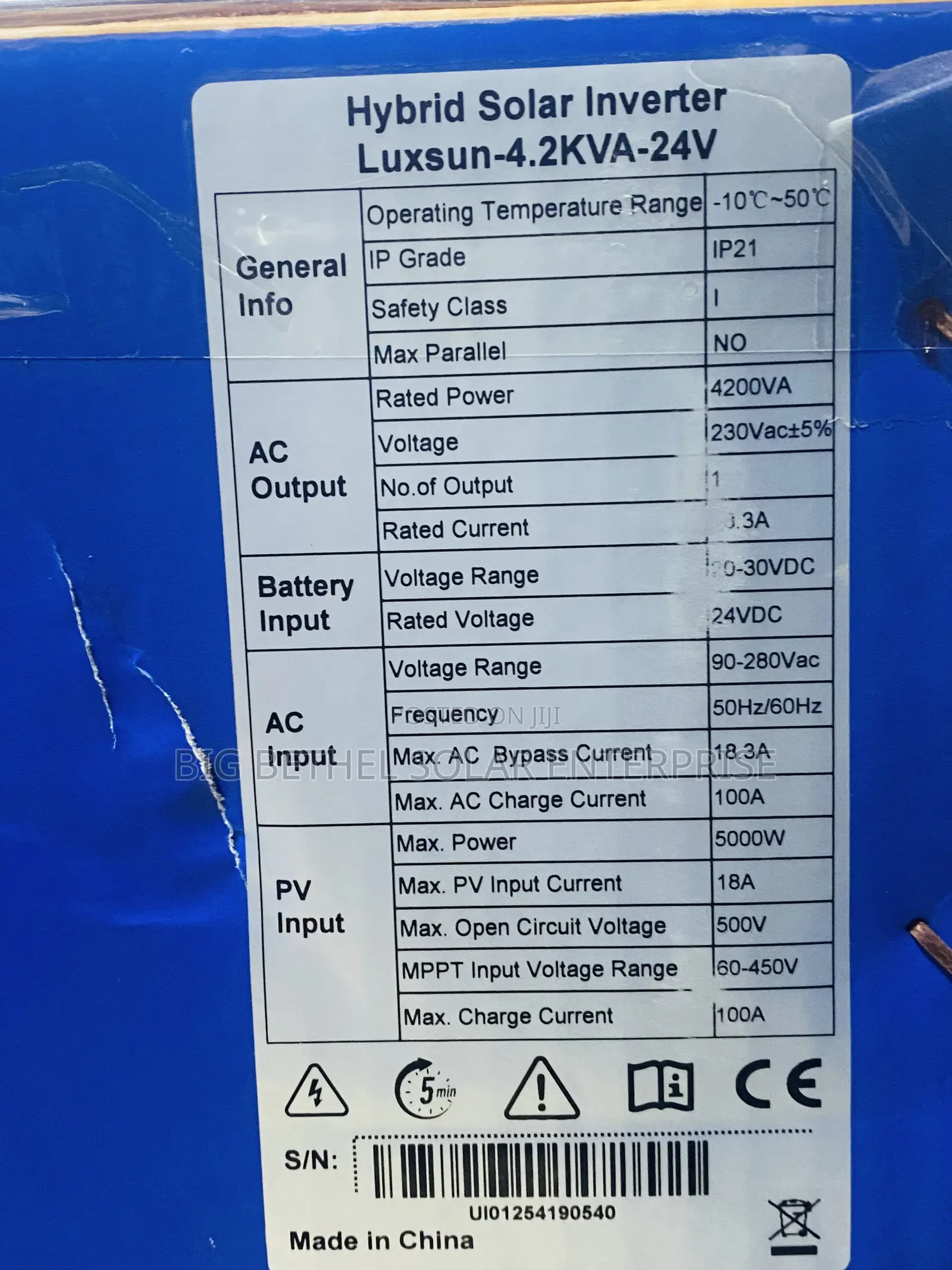 4.2kva 24v Luxsun Hybrid and Off-Grid Solar Power Inverter