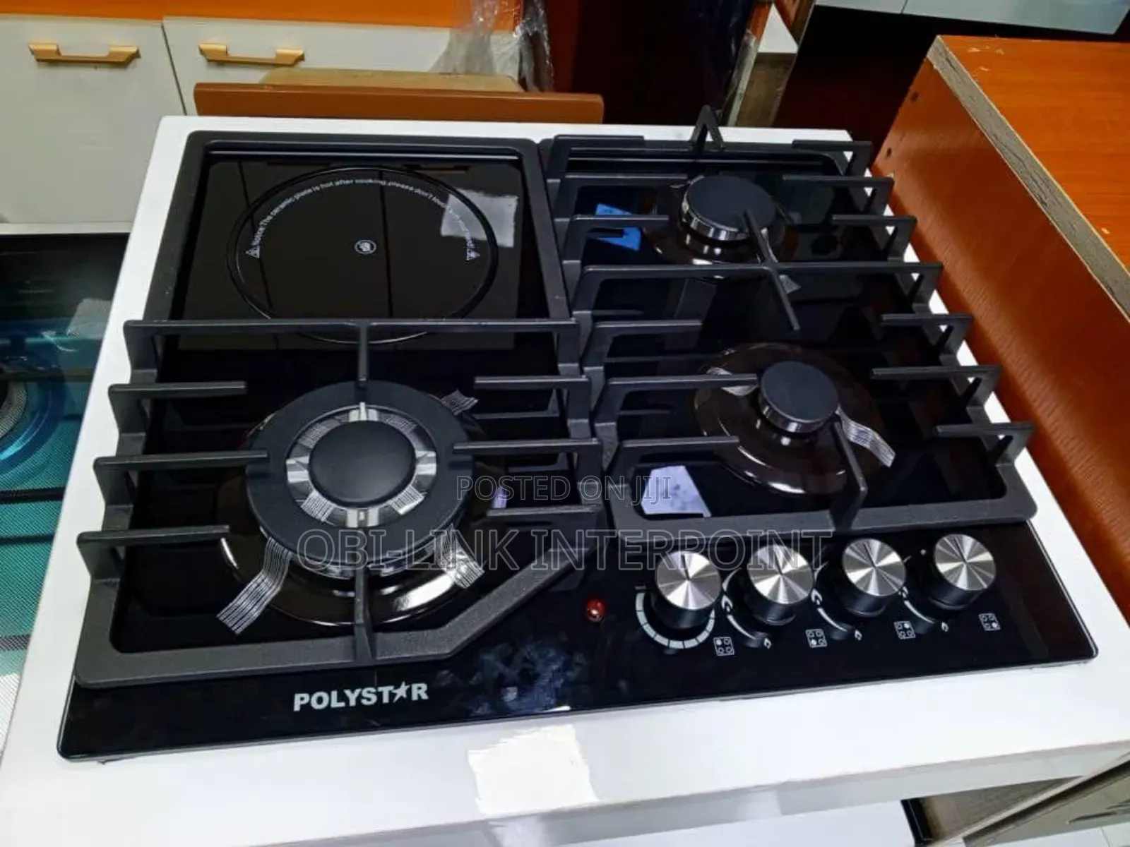 Polystar Built-in 3 Gas 1 Inverter Electric Burner.