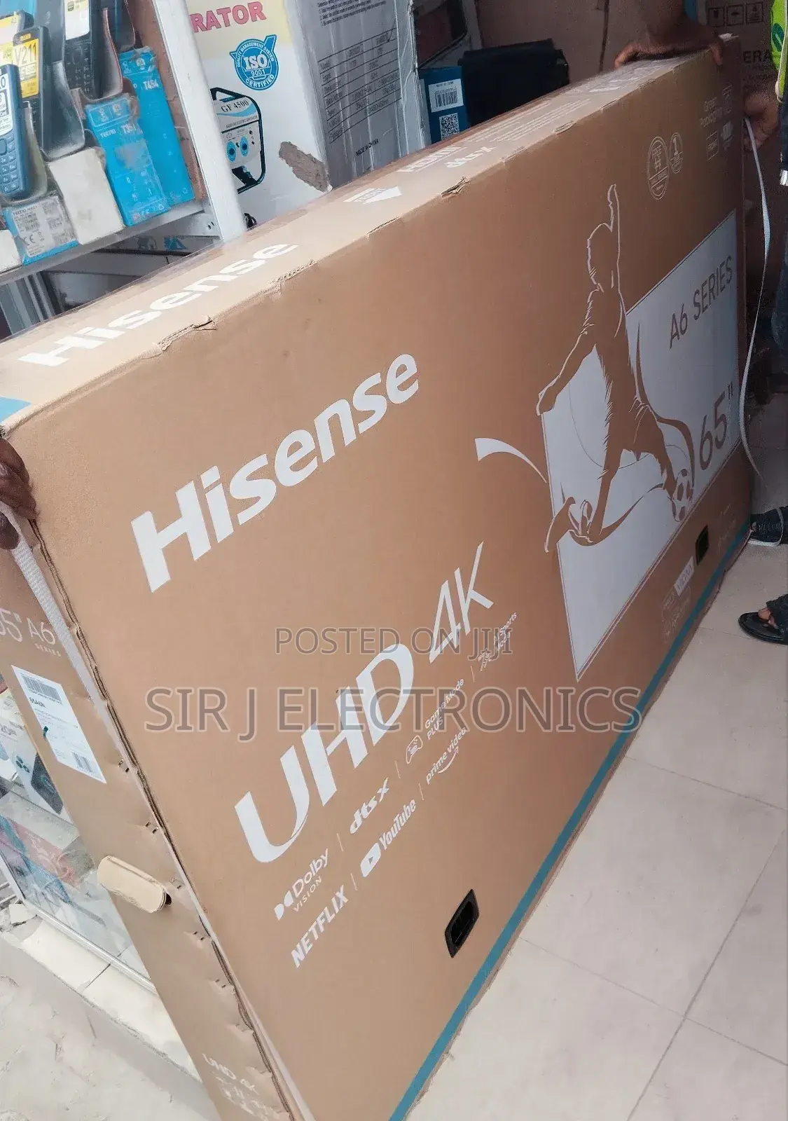 Original 65" Hisense 4k Uhd Smart Tv + Netflix + Youtube + Warranty