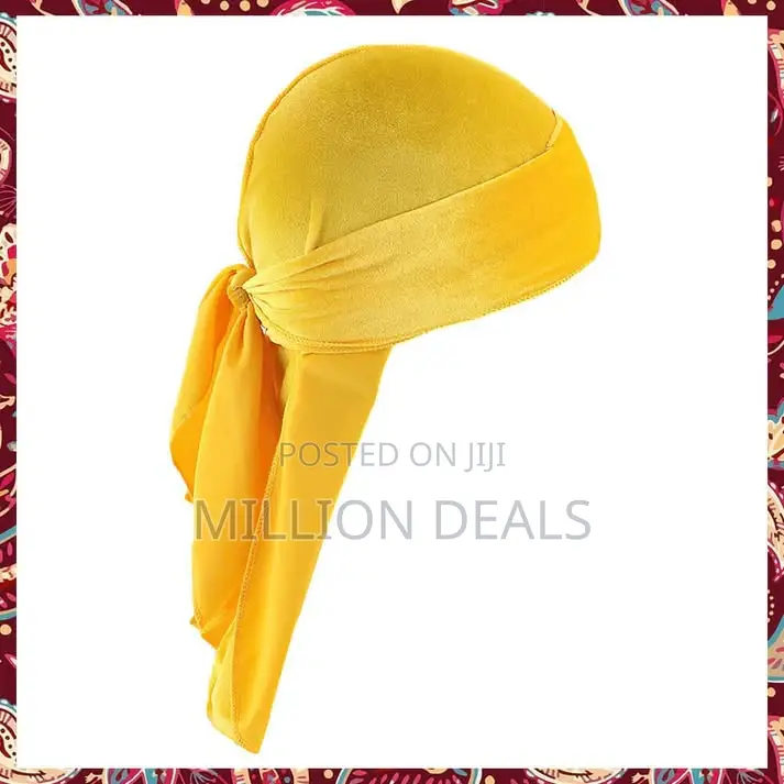 Stylish Ski Velvet Unique Yellow Durag