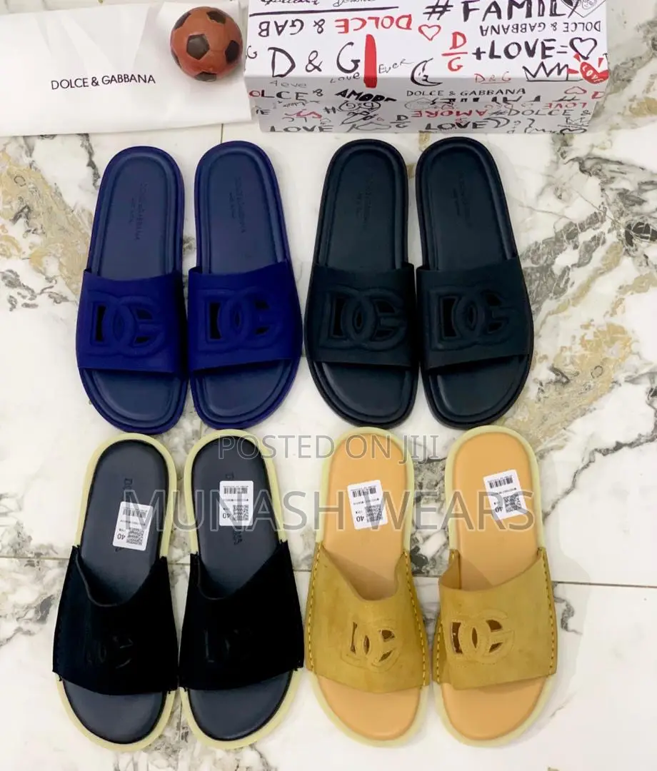 Dolce Gabbana Suede and Leather Slipers 40-46