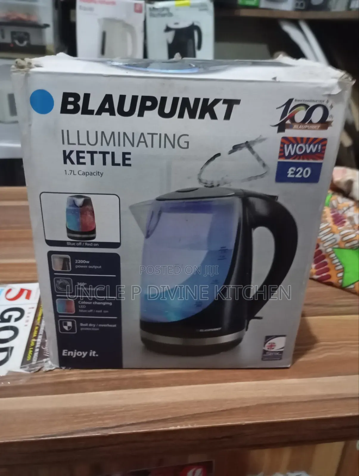 Blaupunkt 1.7l Illuminating Electric Faat Boil Kettle.
